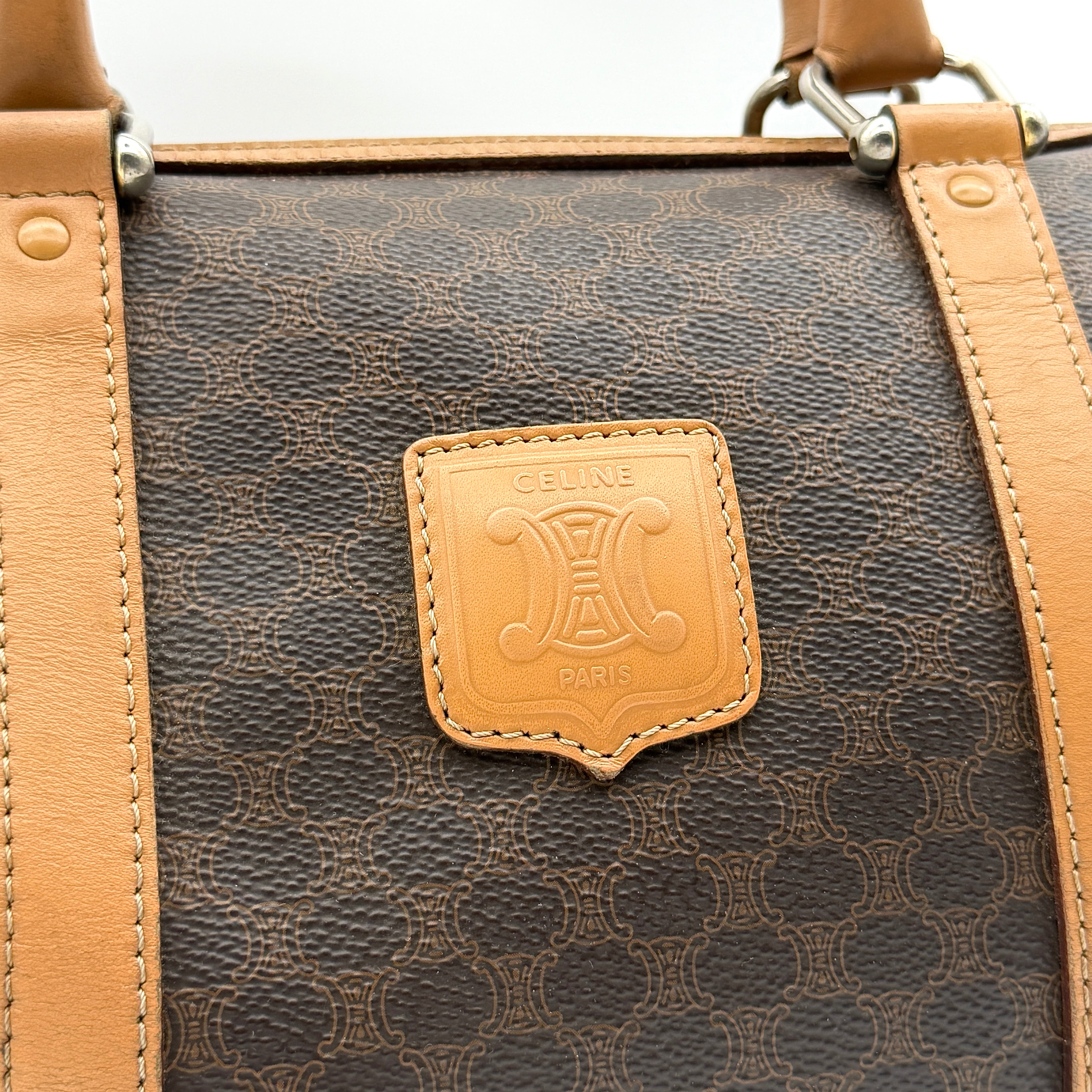 Celine Macadam Boston Bag Brown/Beige