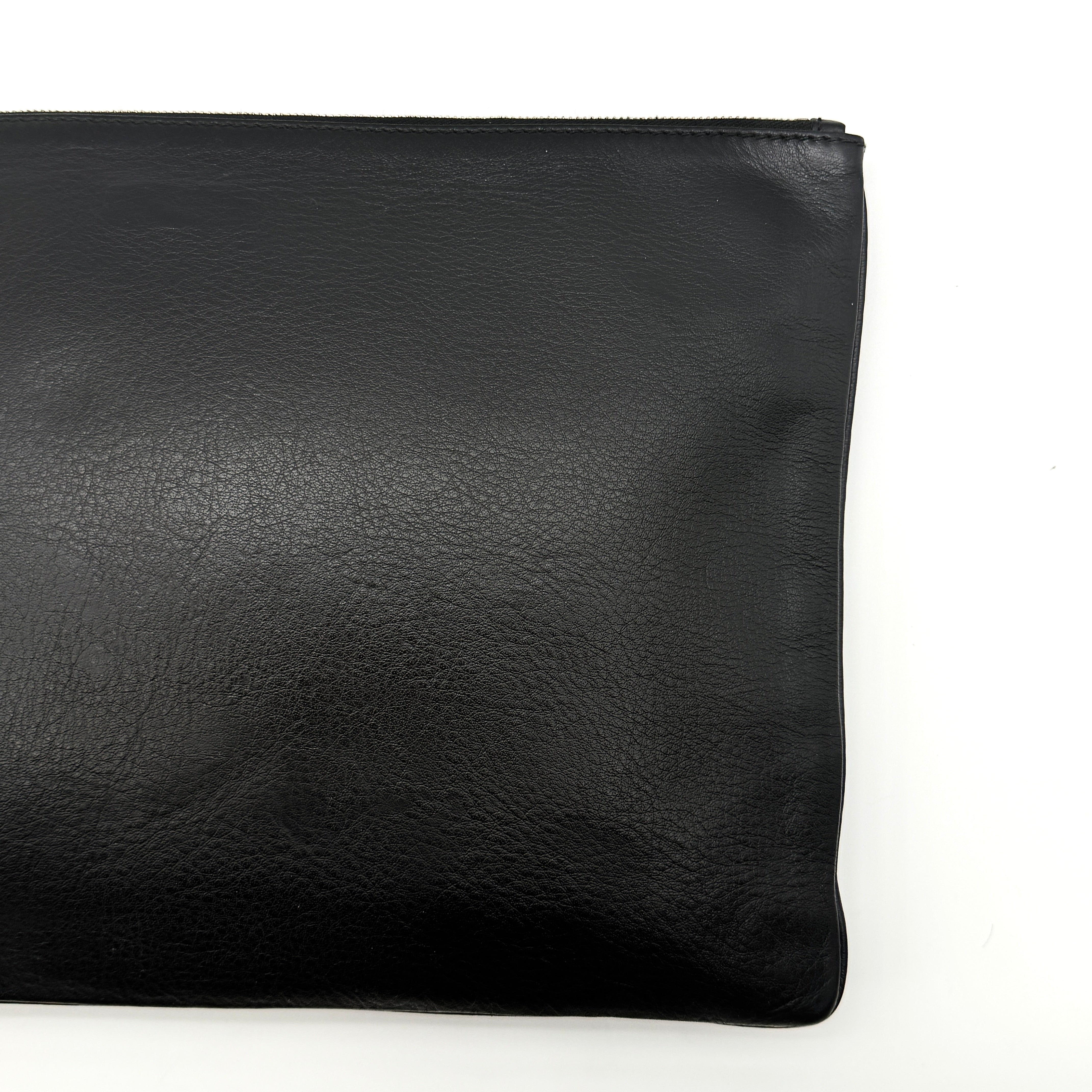 Balenciaga Everyday Logo Pouch Clutch Bag Black