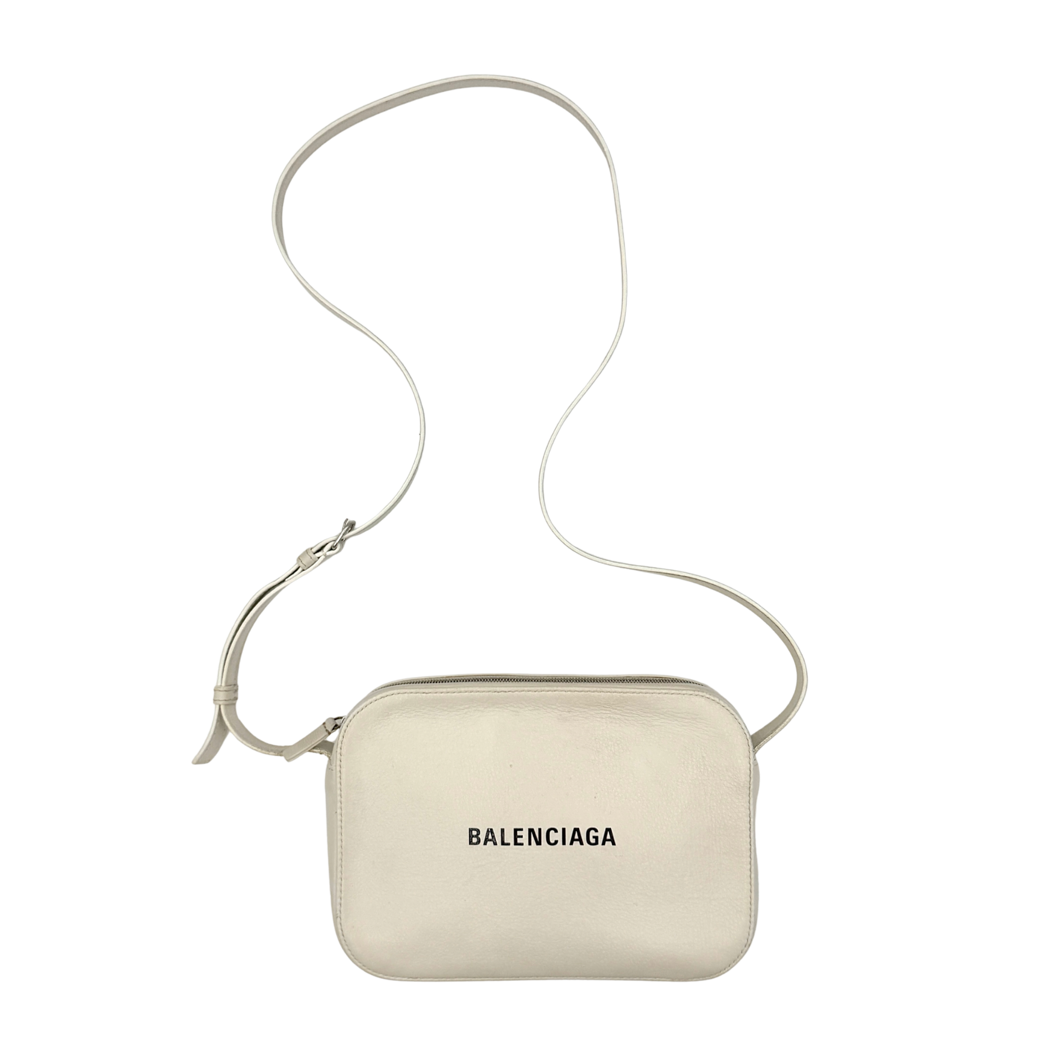 Balenciaga Everyday Camera Crossbody Bag White