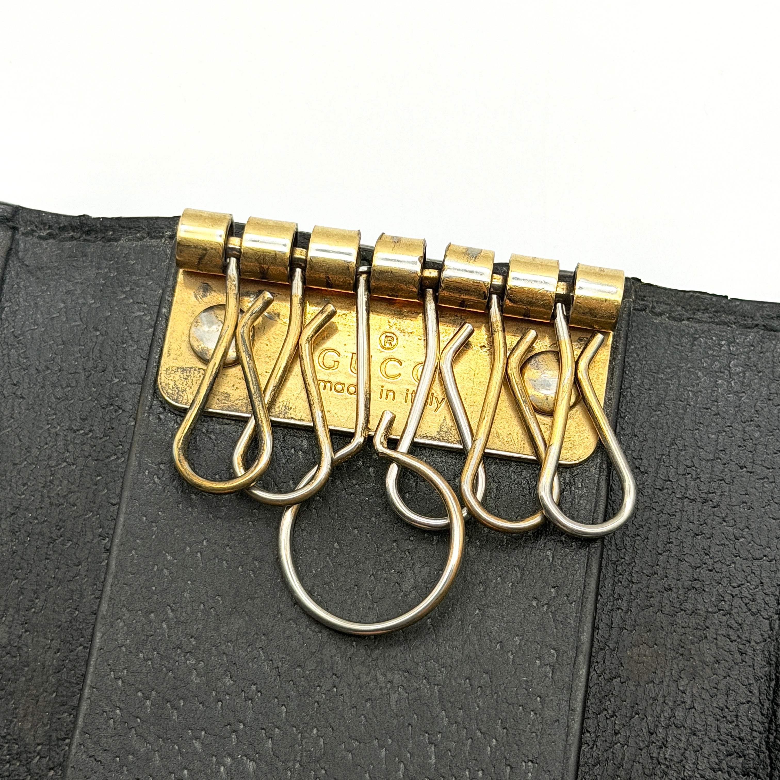 Gucci Animalier Bee Key Case Black/Gold