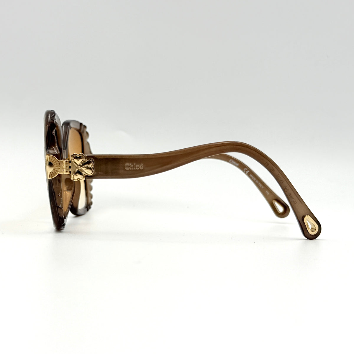 Chloe CE746S Heart Square Sunglasses Brown/Gold