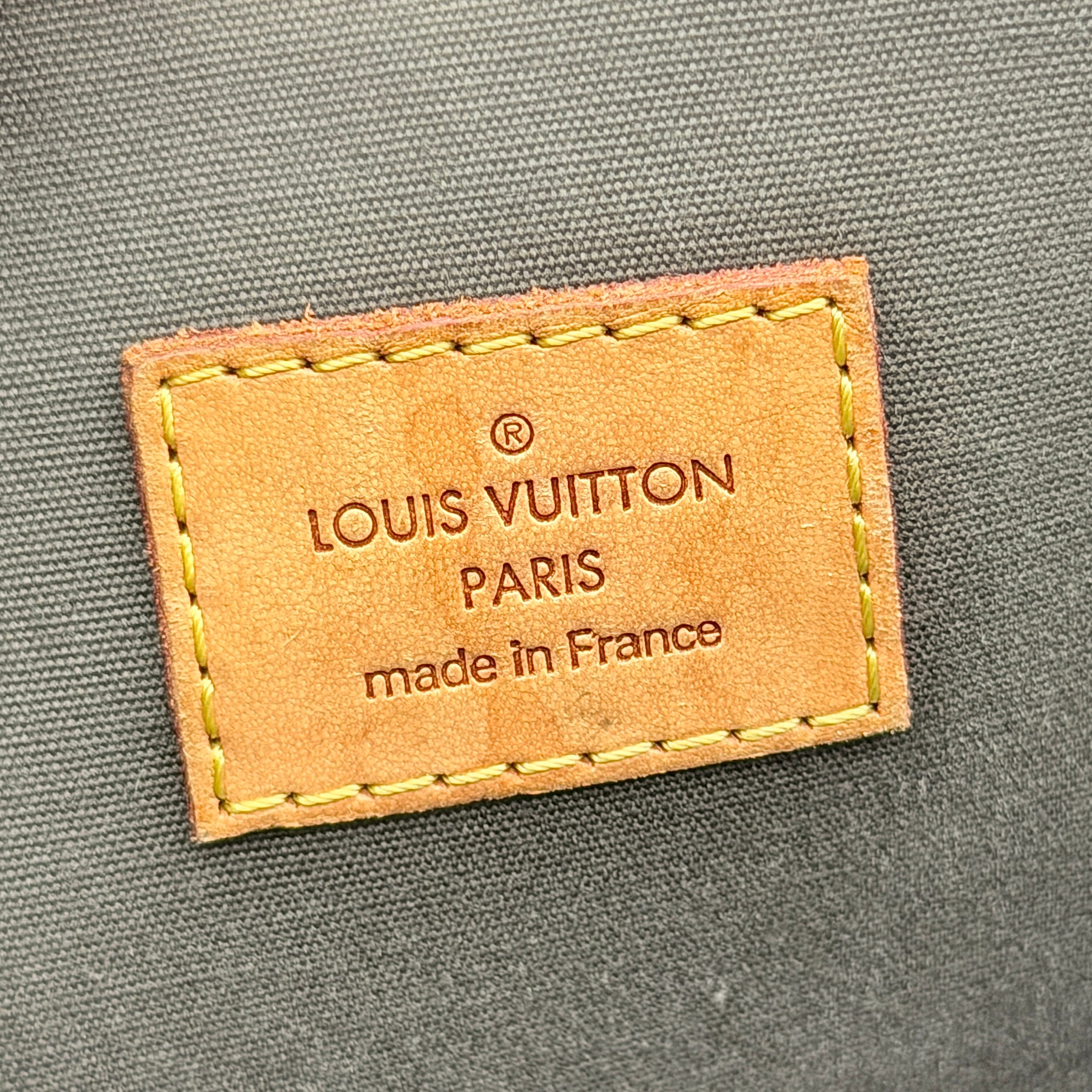 Louis Vuitton Monogram Vernis Bellevue GM Tote Bag Olive Green