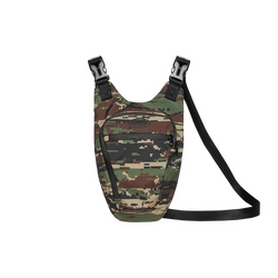 Corteiz Elitework Sling Bag in Digi Camo, featuring front zip pocket, buckle fastenings, and an adjustable black strap.