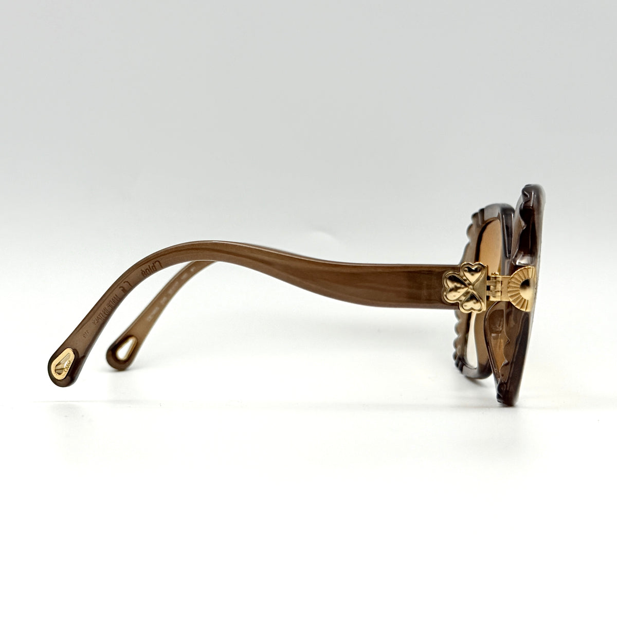 Chloe CE746S Heart Square Sunglasses Brown/Gold