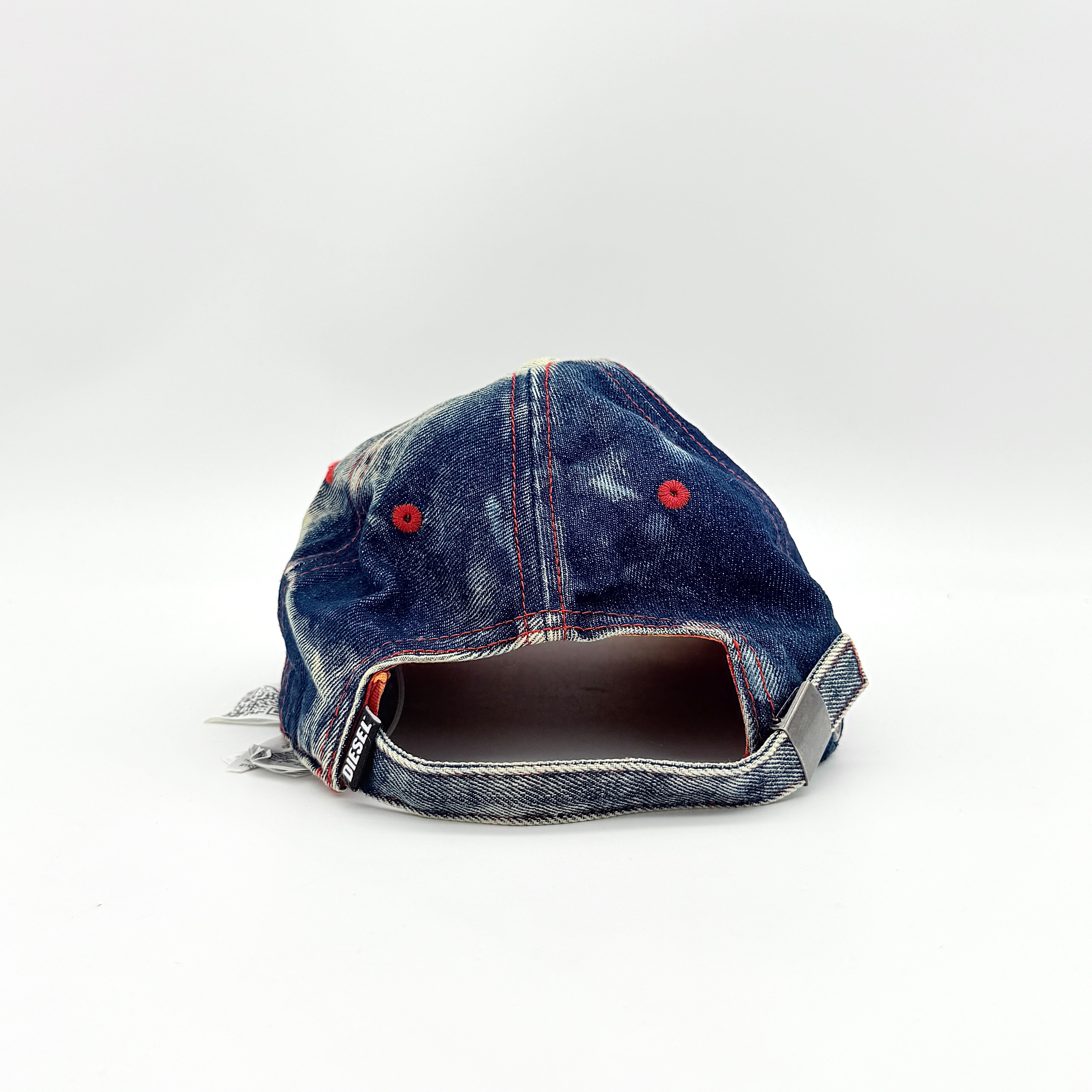Diesel C-Seymon Distressed Denim Baseball Cap Blue