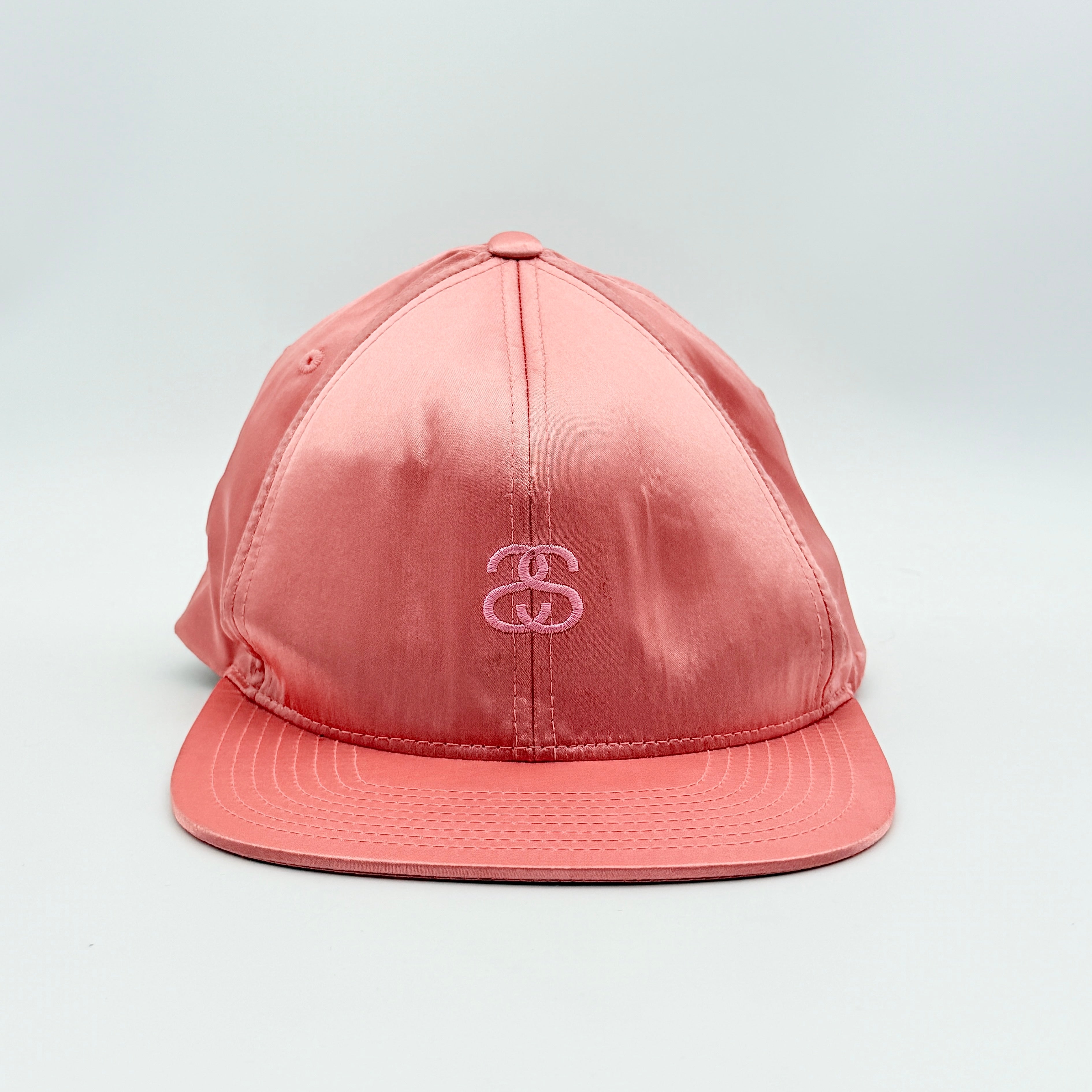 Stussy Polyester Embroidered Satin Cap Pink