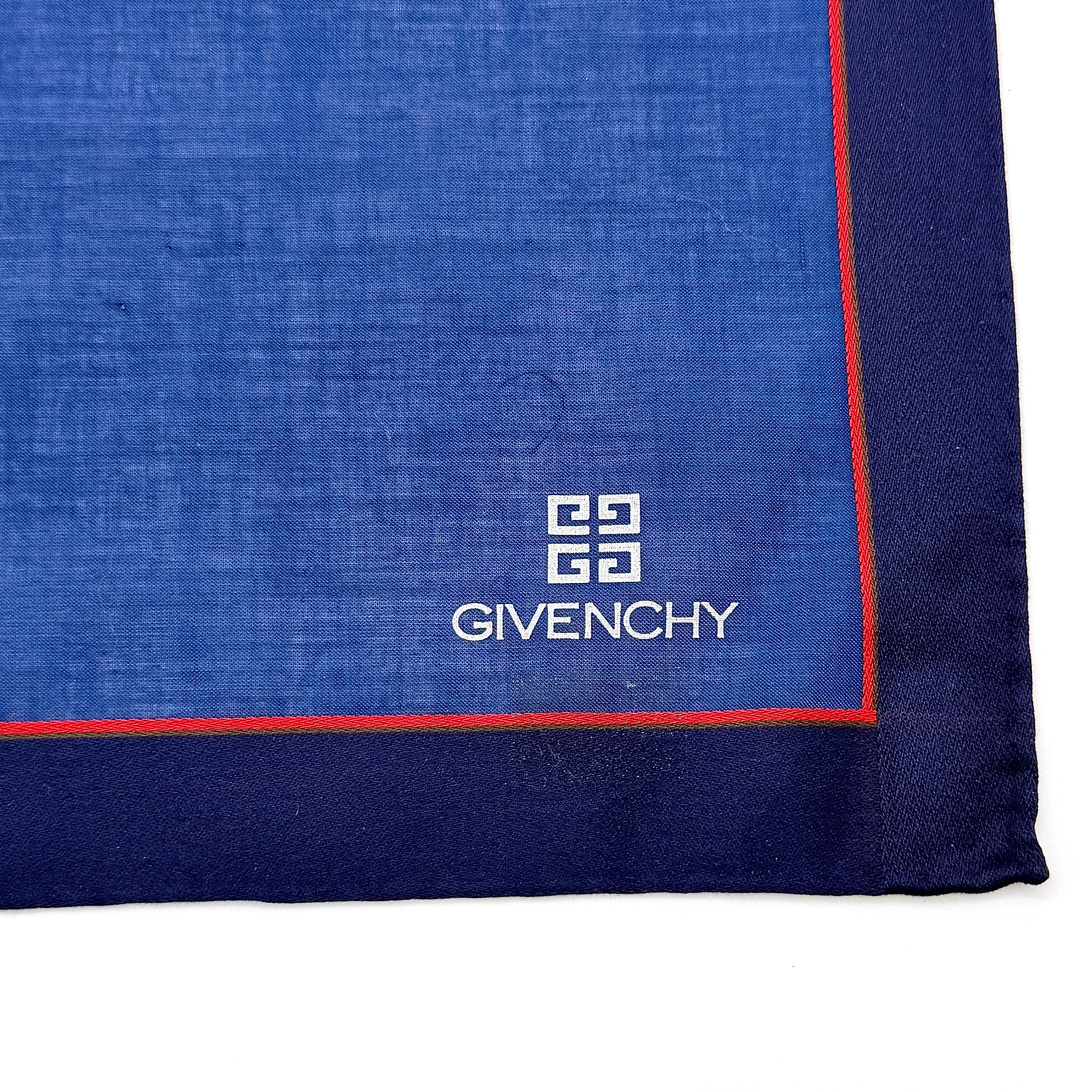 Givenchy Mouchoirs Cotton Bandana Handkerchiefs Set Blue (2)