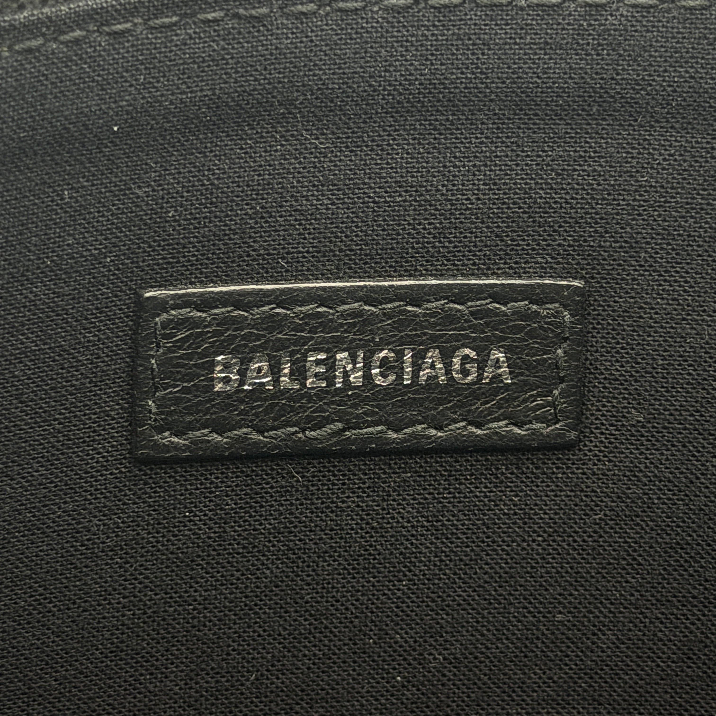 Balenciaga Everyday Logo Pouch Clutch Bag Black