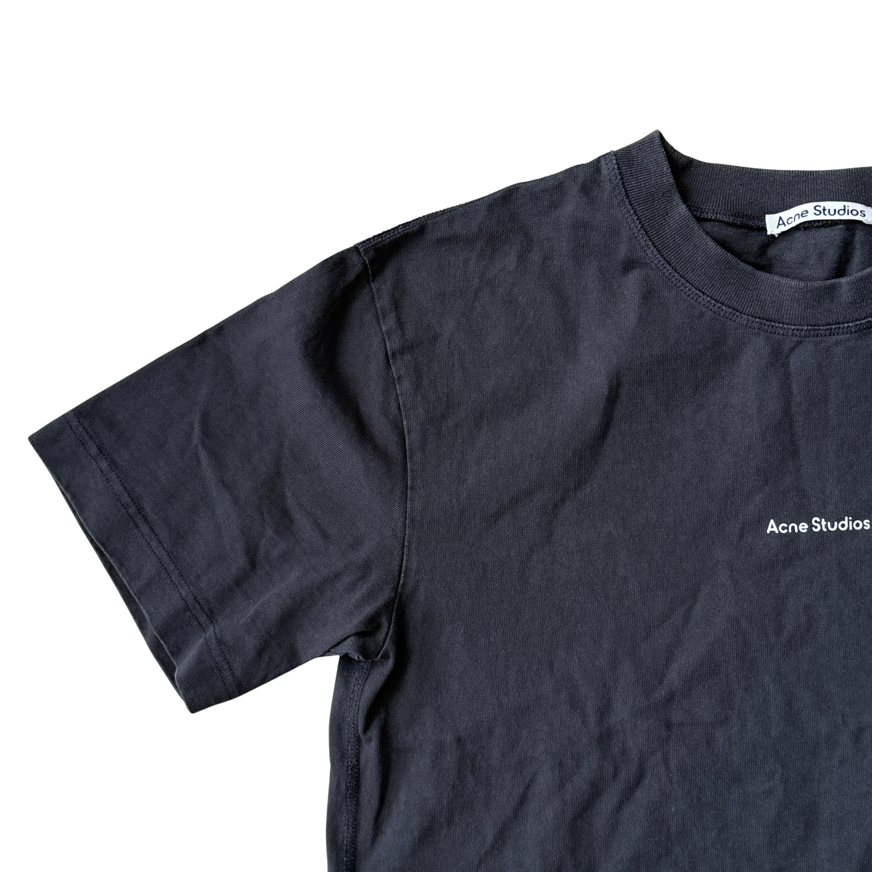 (XS) Acne Studios Stamp Logo T-shirt Black