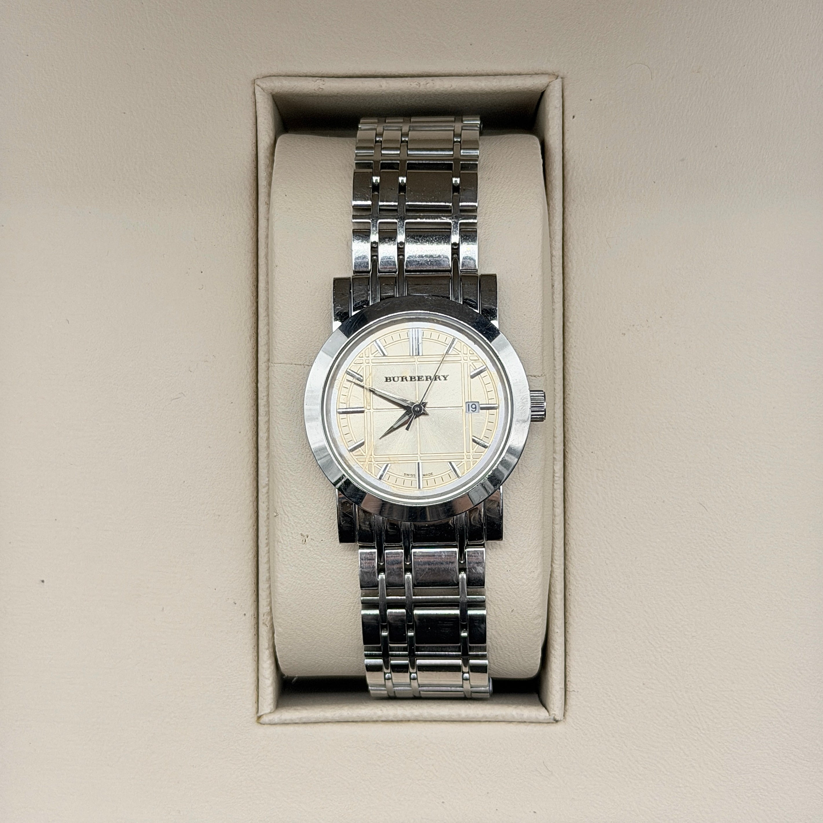 Burberry Heritage BU1353 Champagne Dial Stainless Steel Watch