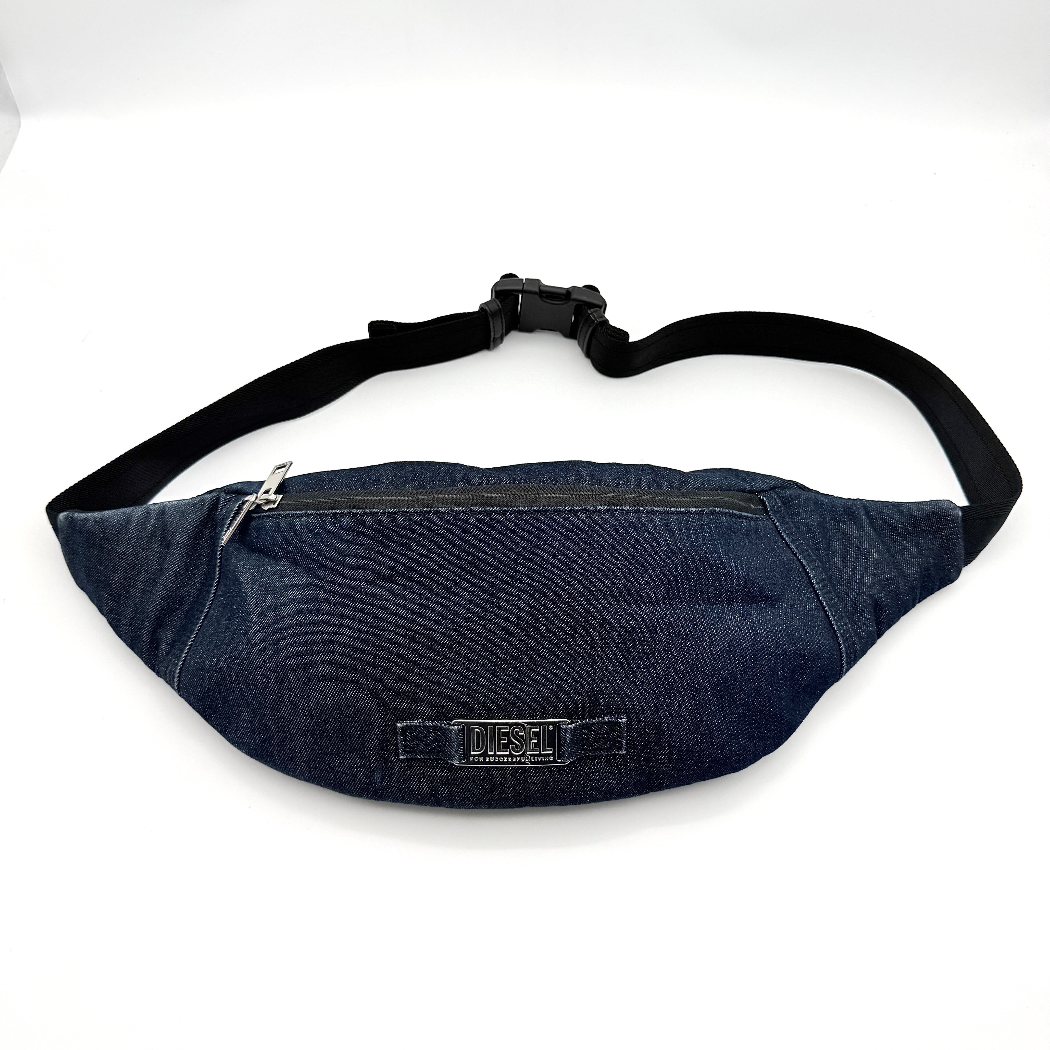 Diesel Logo Belt Bag Denim Blue