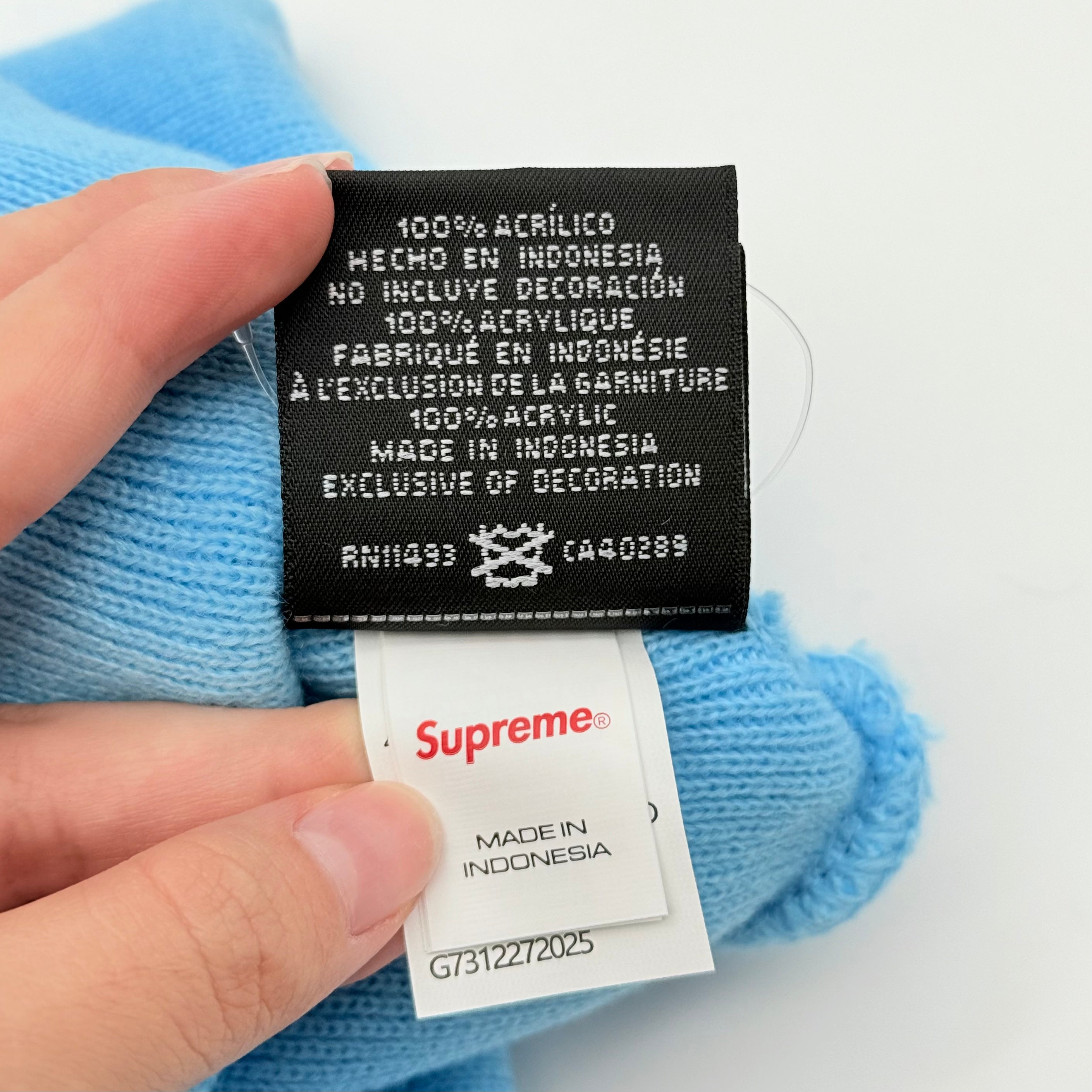 Supreme x New Era Devil S Logo Beanie Light Blue