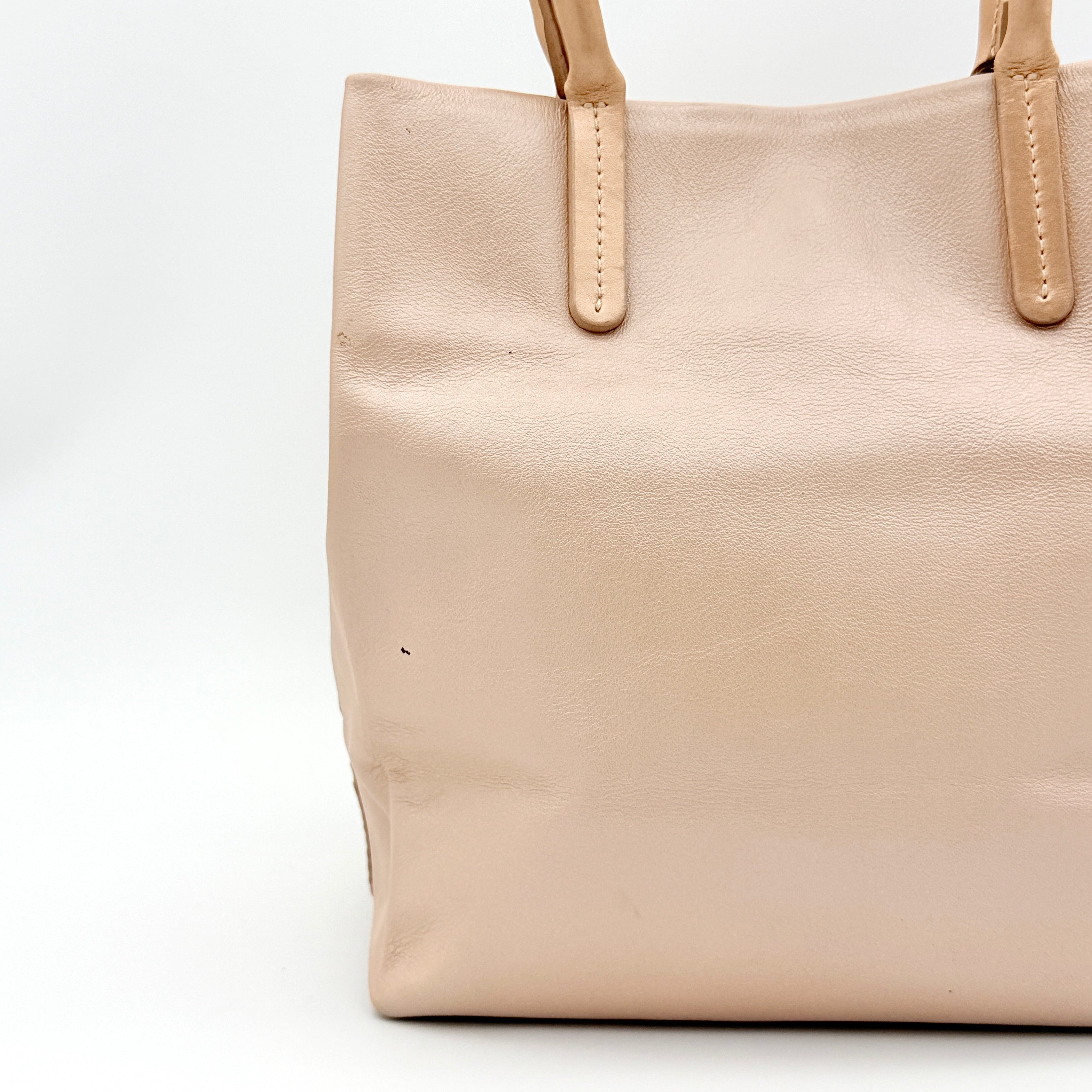 Furla Leather Mini Tote Bag Beige