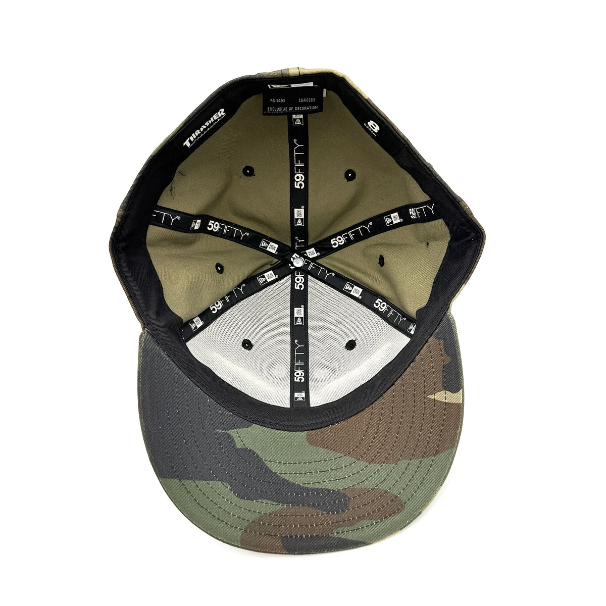 Thrasher Magazine Outlined Snapback Cap Camo Green