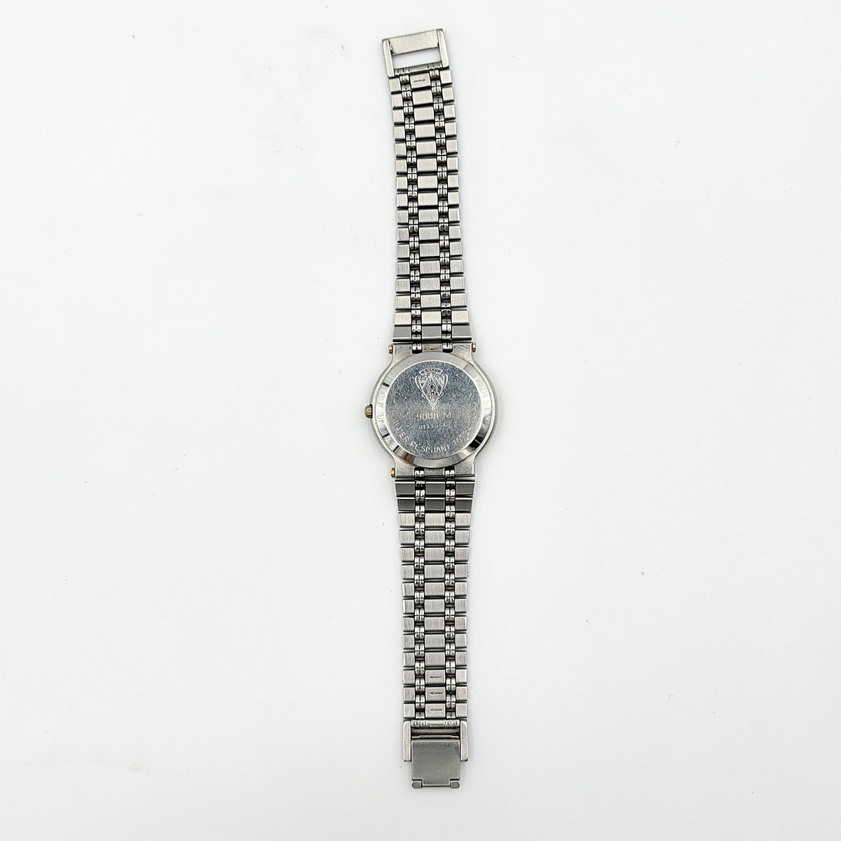Gucci 9000M Black Dial Stainless Steel Watch Gold/Silver