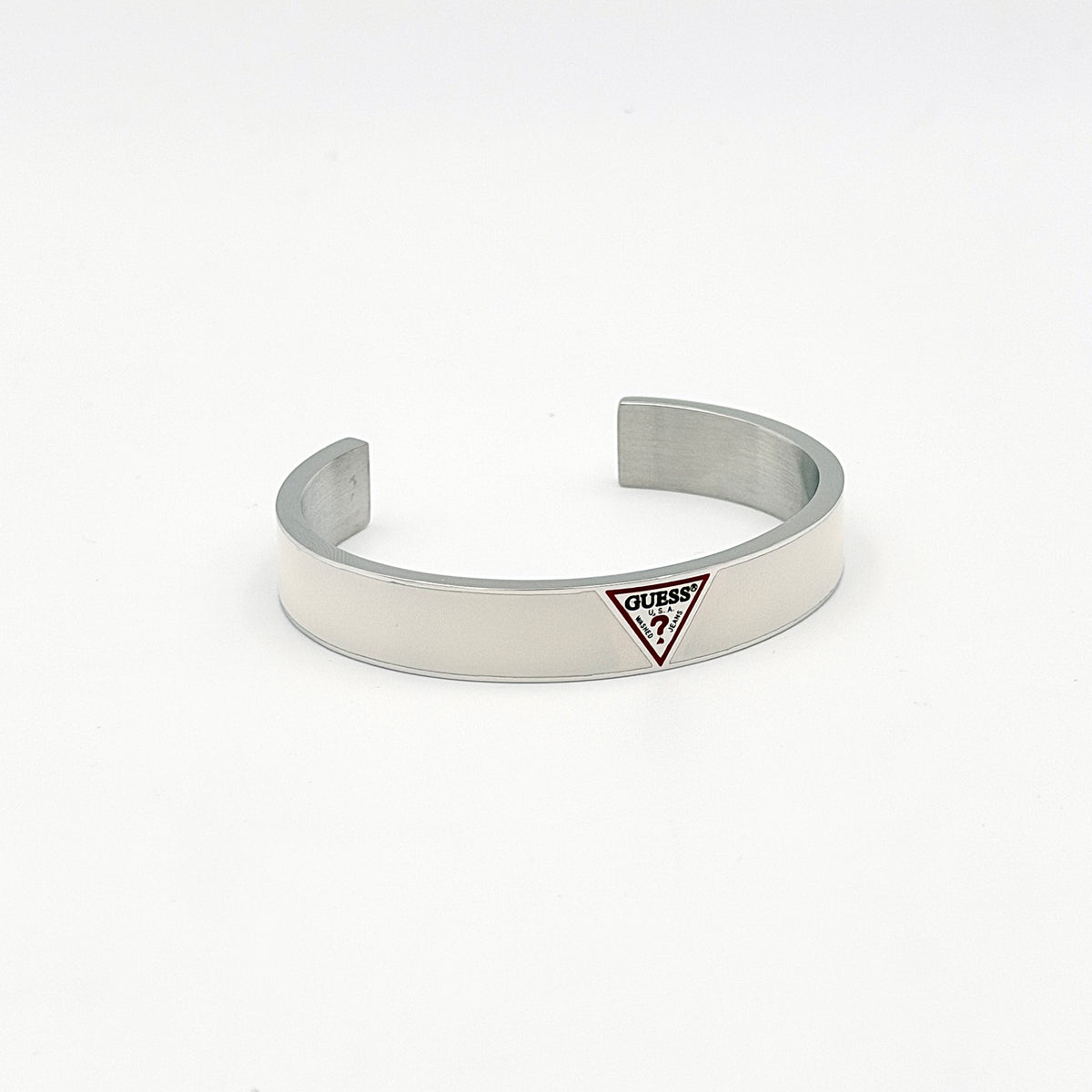 Guess L.A. Guessers Enamel Torque Bangle Bracelet White