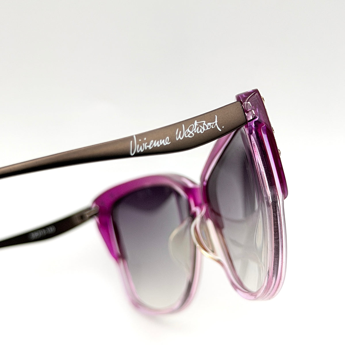 Vivienne Westwood Orb VW7750-PP Cateye Sunglasses Purple/Brown