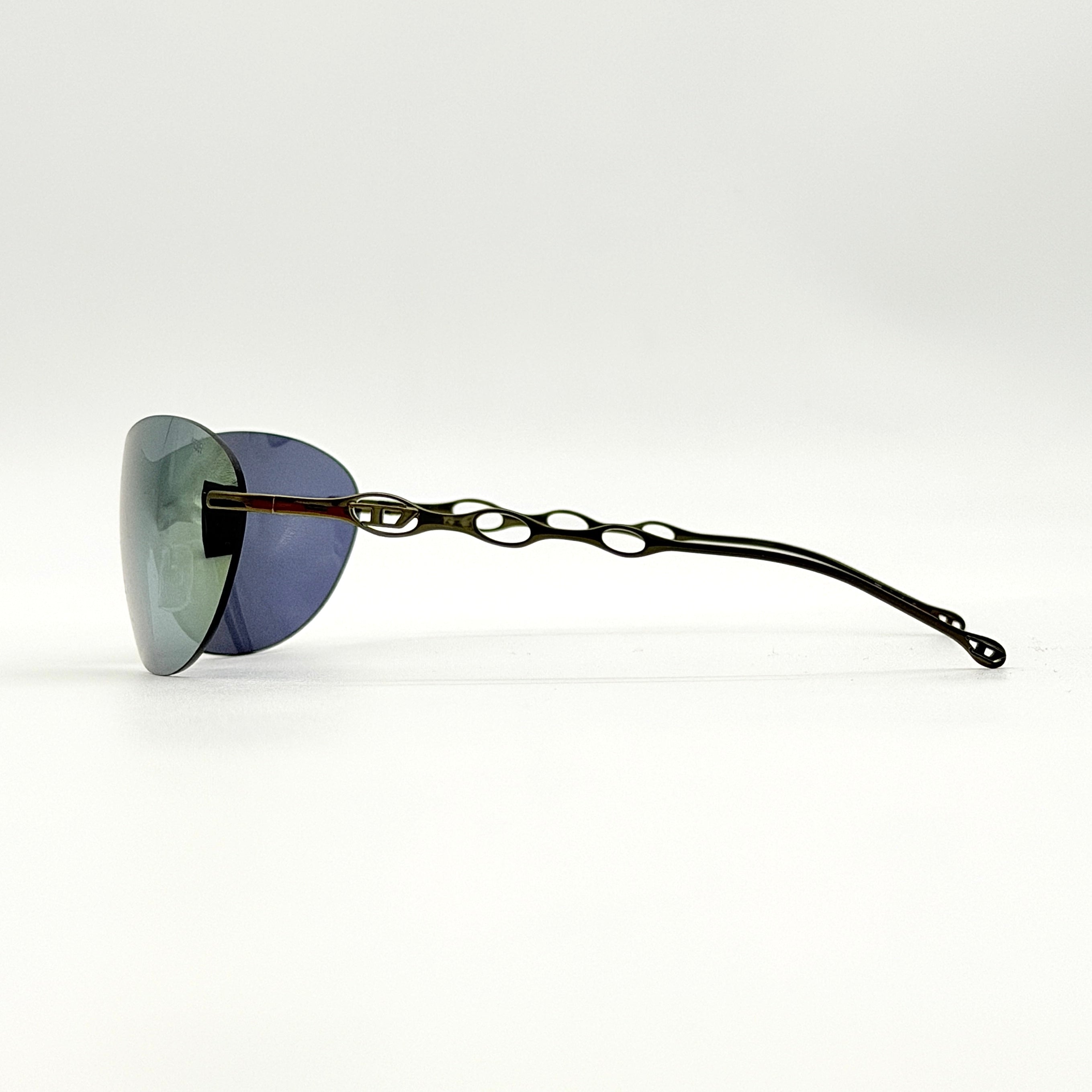 Diesel DL1006 Rimless Sunglasses Green
