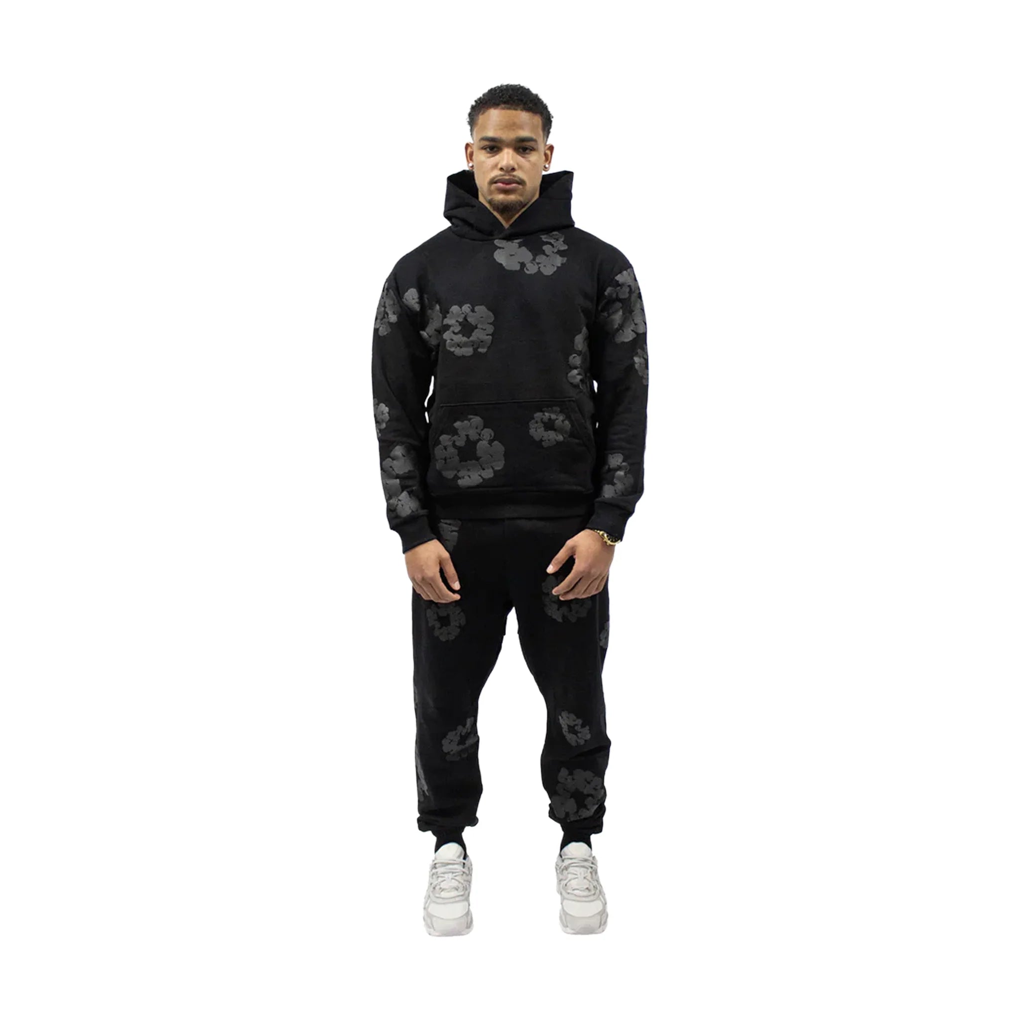 Denim Tears Mono Cotton Wreath Sweatpants Black