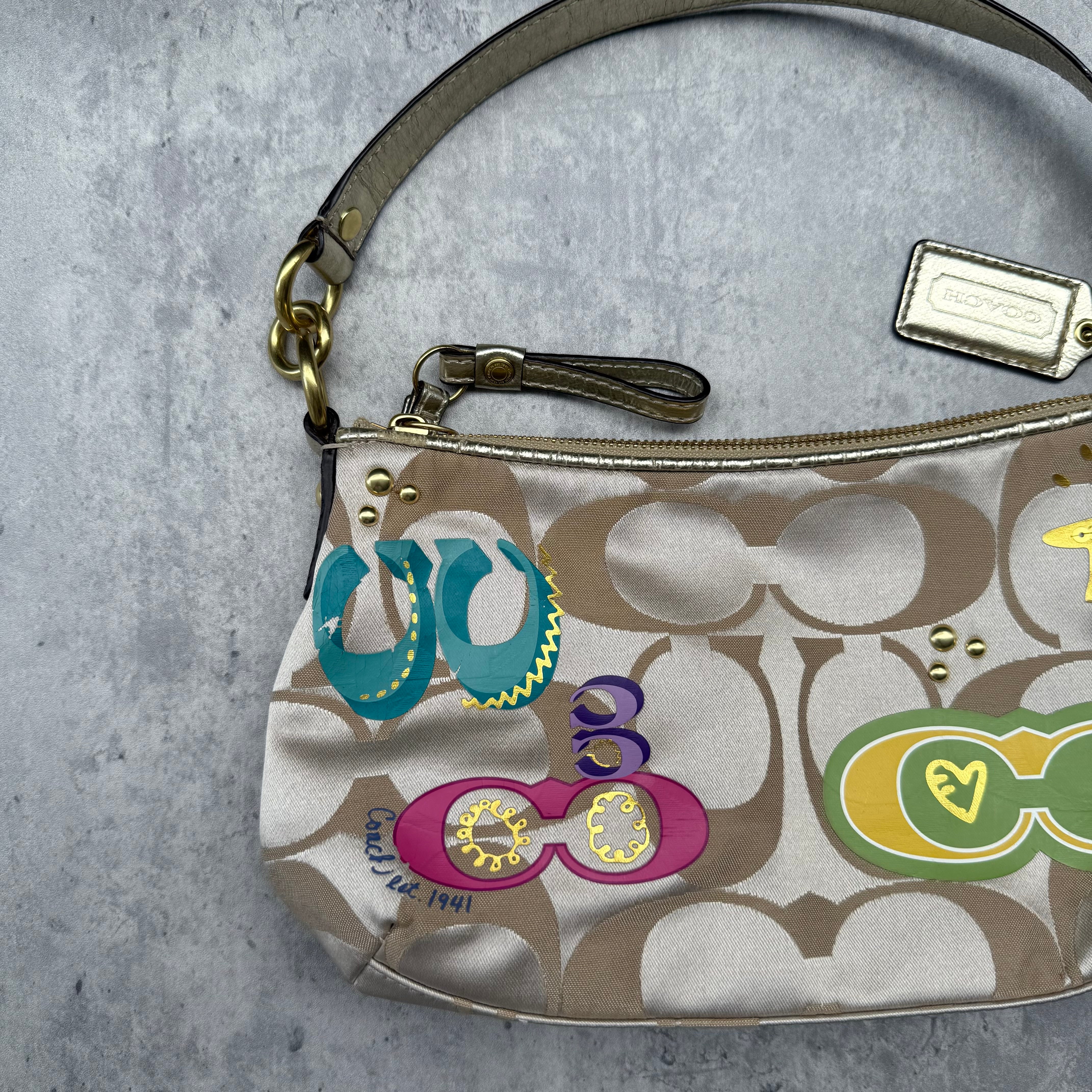 Coach 2Way Signature Baguette ShoulderBag Multicolor