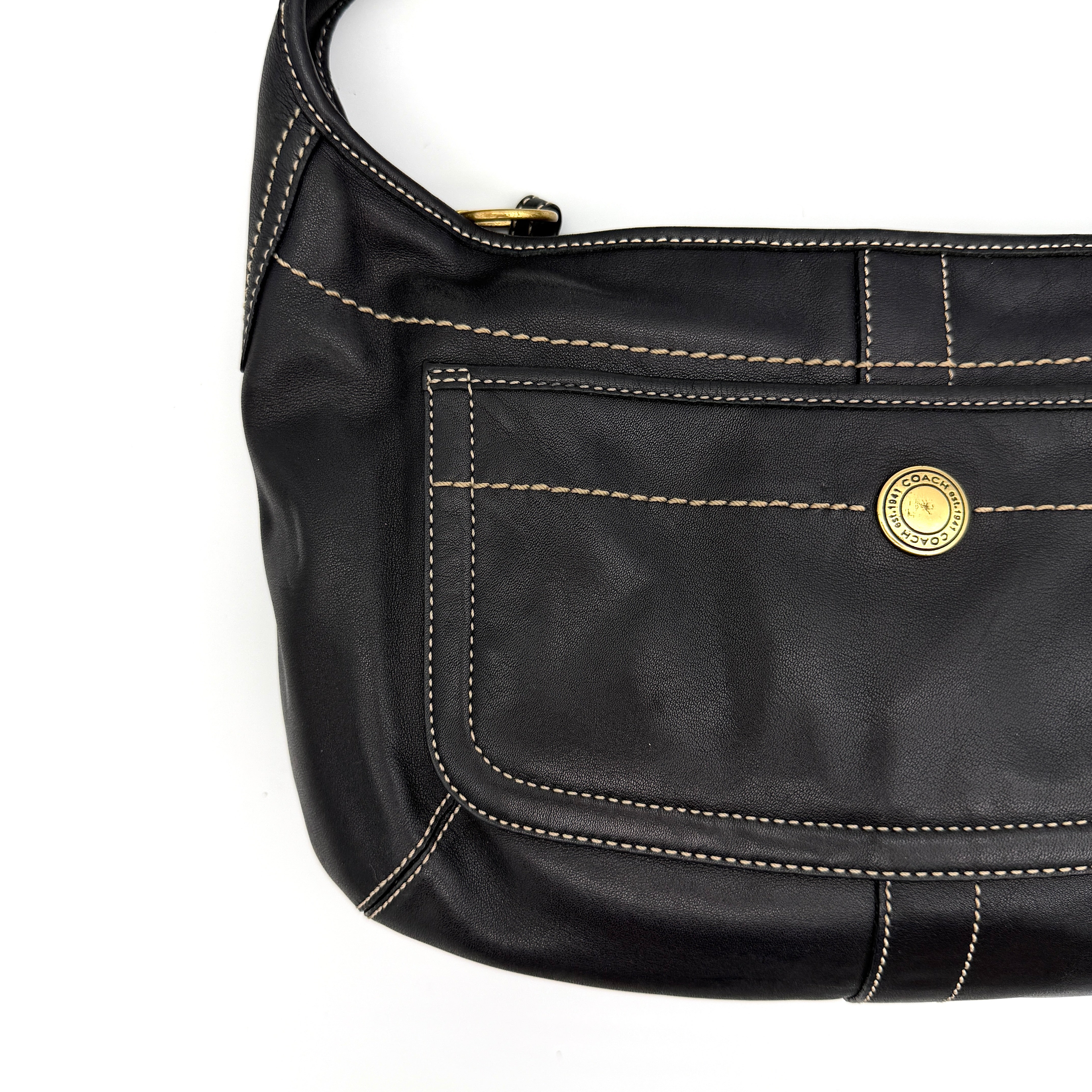 Coach Signature Ergo Hobo Shoulder Bag Black