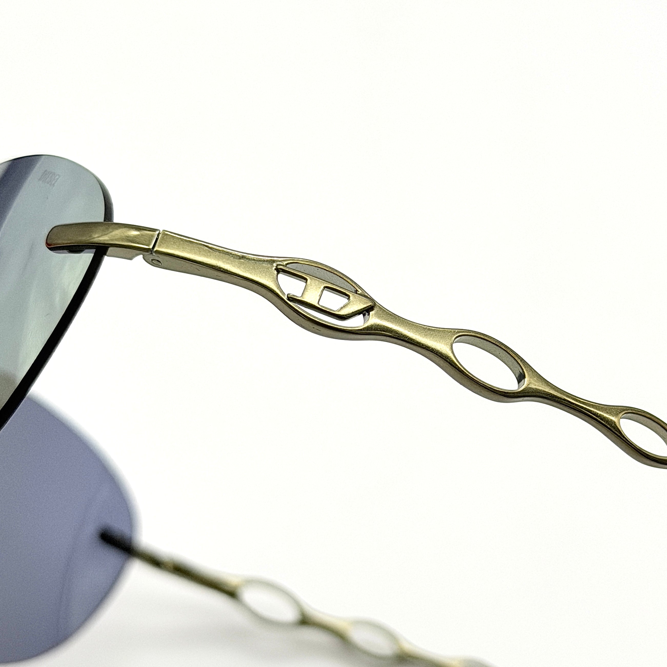 Diesel DL1006 Rimless Sunglasses Green