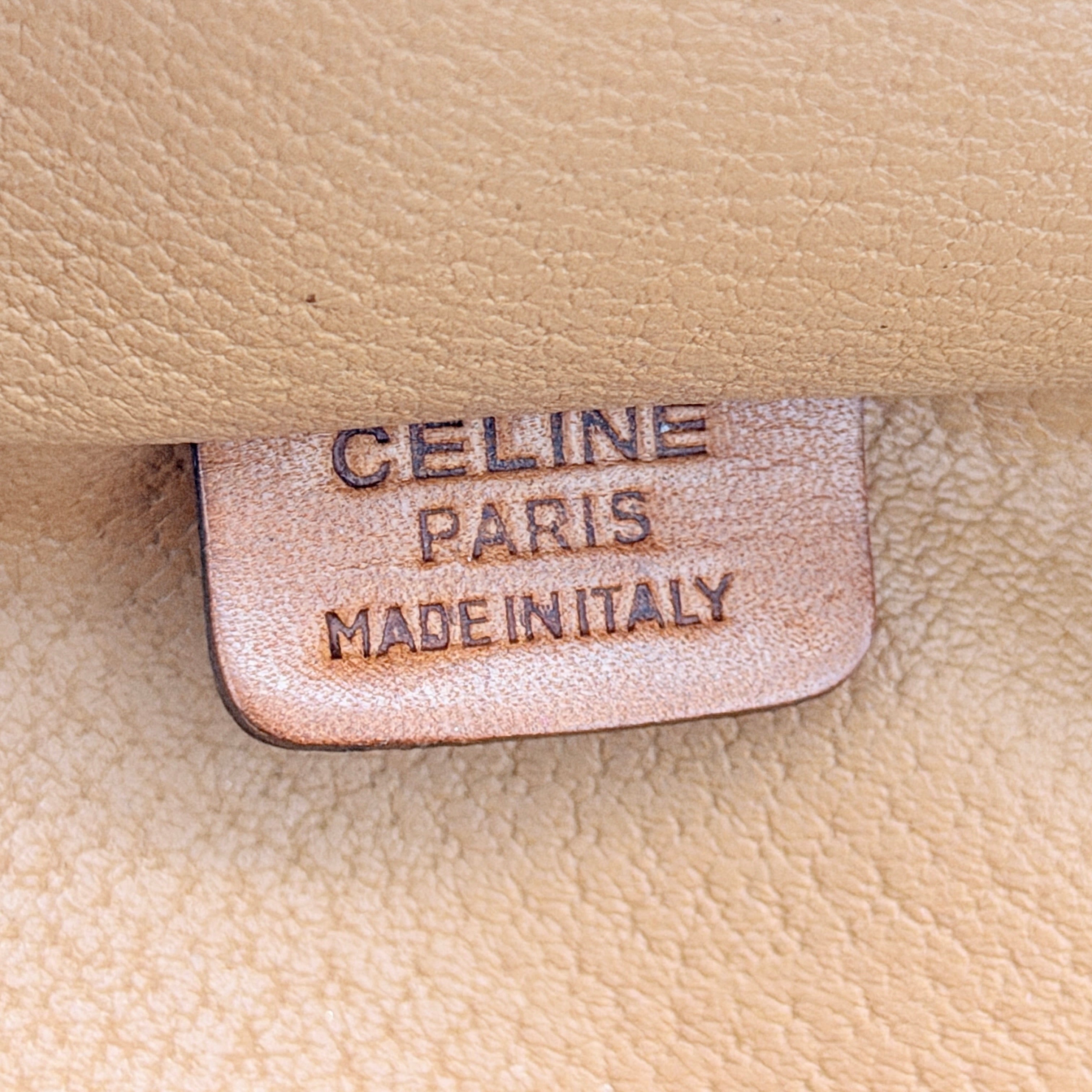 Celine Triomphe Macadam Vanity Bag Brown