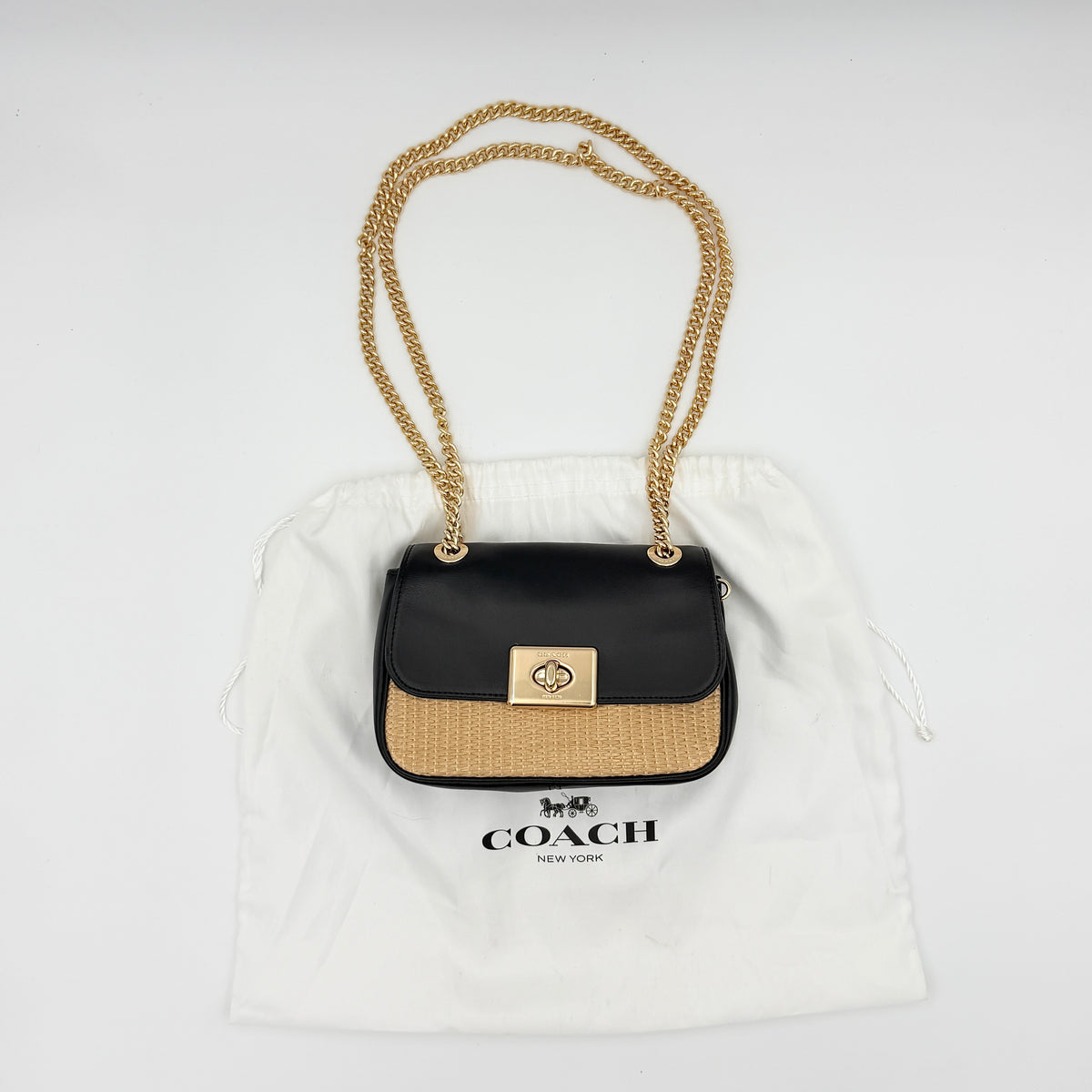 Coach 2Way Mini Cassidy Shoulder Bag Black/Gold