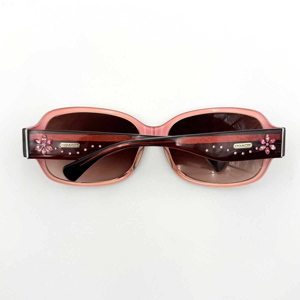 Coach Marlow (S787A) Crystal Floral Sunglasses Burgundy