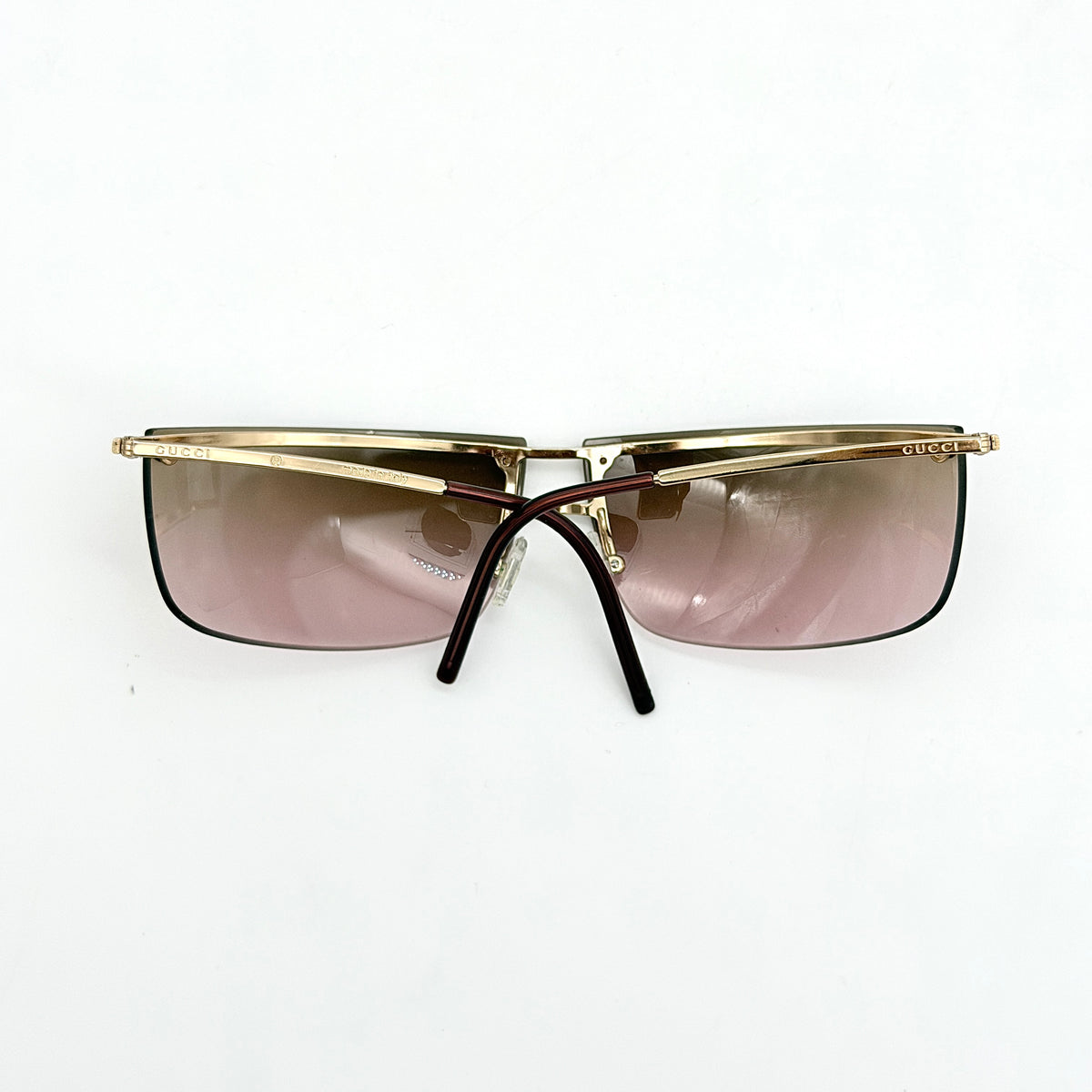 Gucci GG2653/S Gradient Rimless Sunglasses Gold