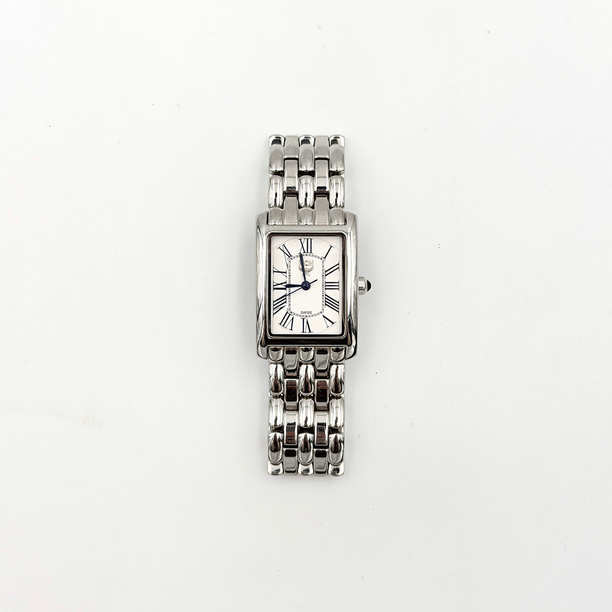 MCM White Dial MC 2377M Stainless Steel Tank Watch