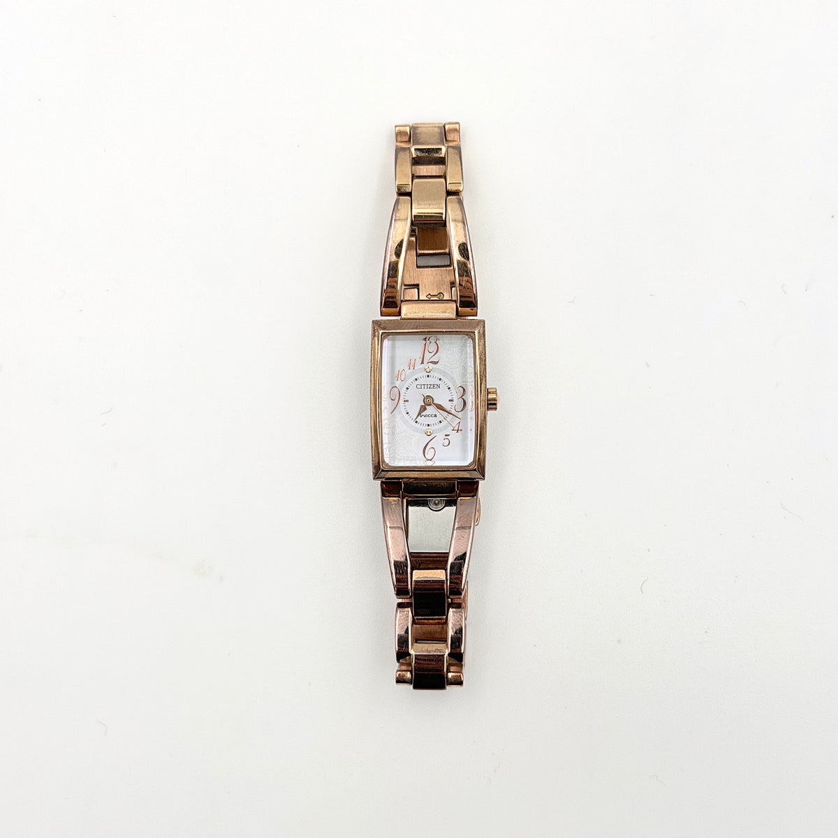 Citizen Wicca Eco-Drive B035-S051843 Tank Watch Rose Gold