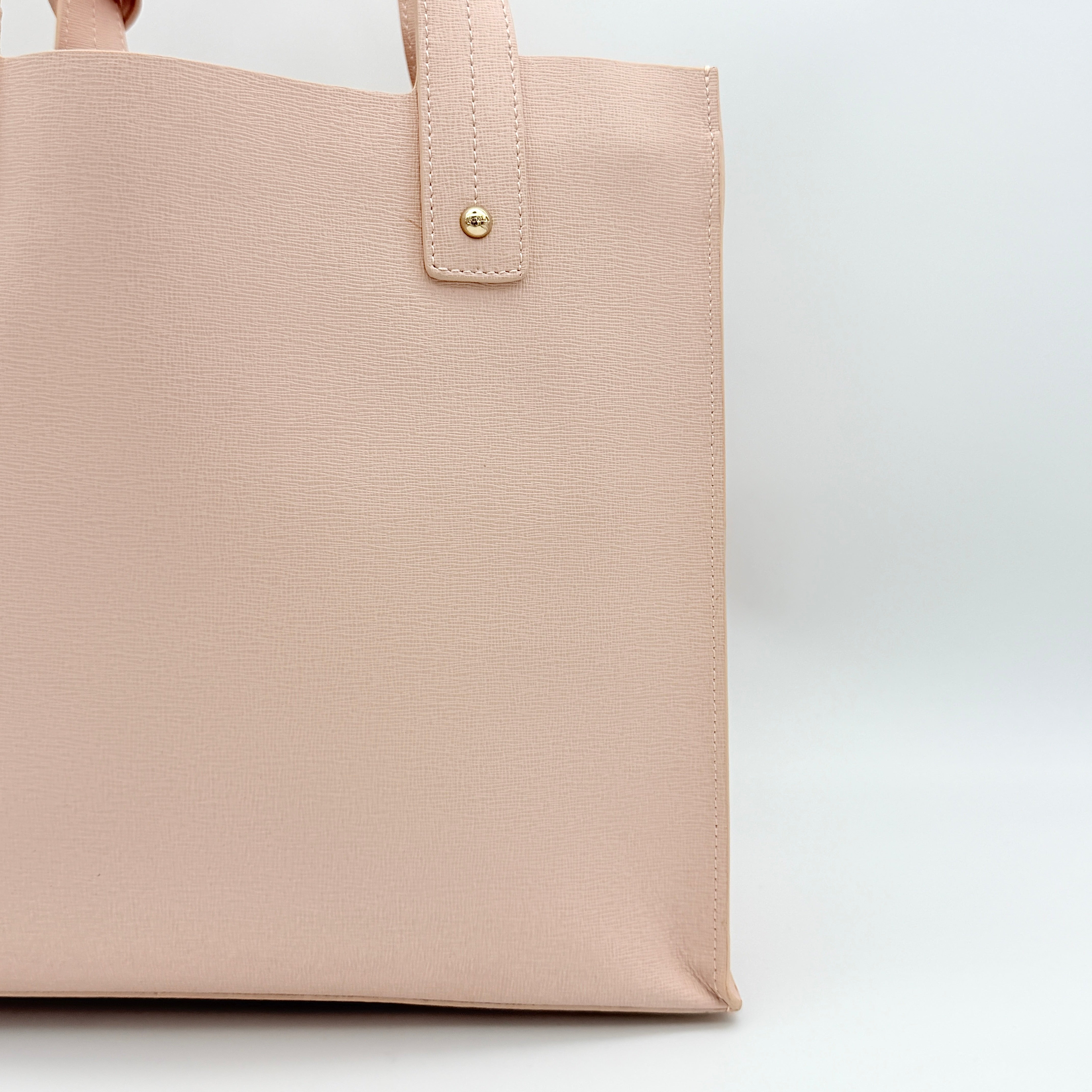 Furla Musa Leather Tote Bag Powder Pink