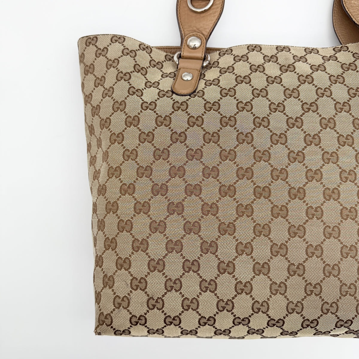 Gucci GG Monogram Icon Bit Shoulder Bag Beige/Brown