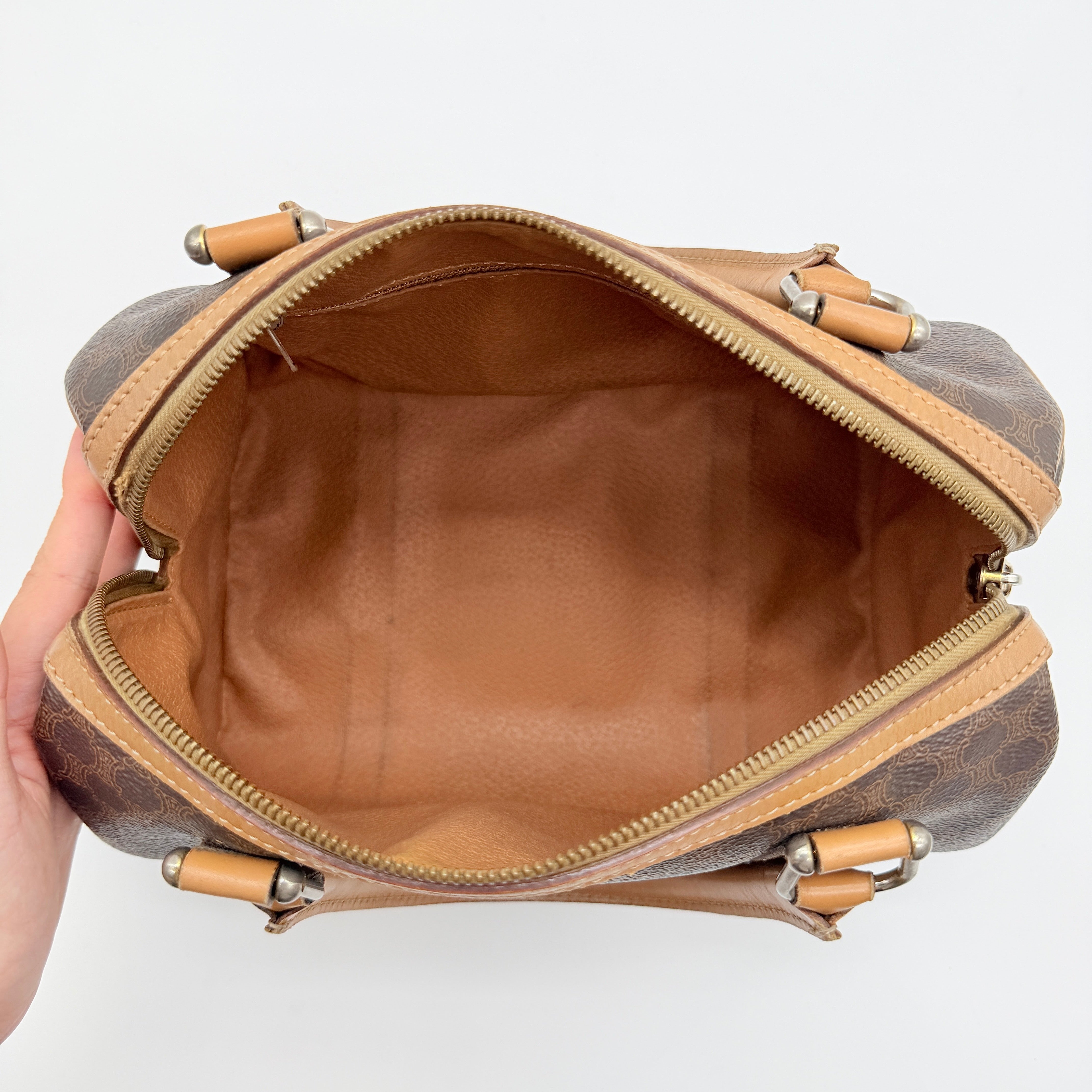 Celine Macadam Boston Bag Brown/Beige