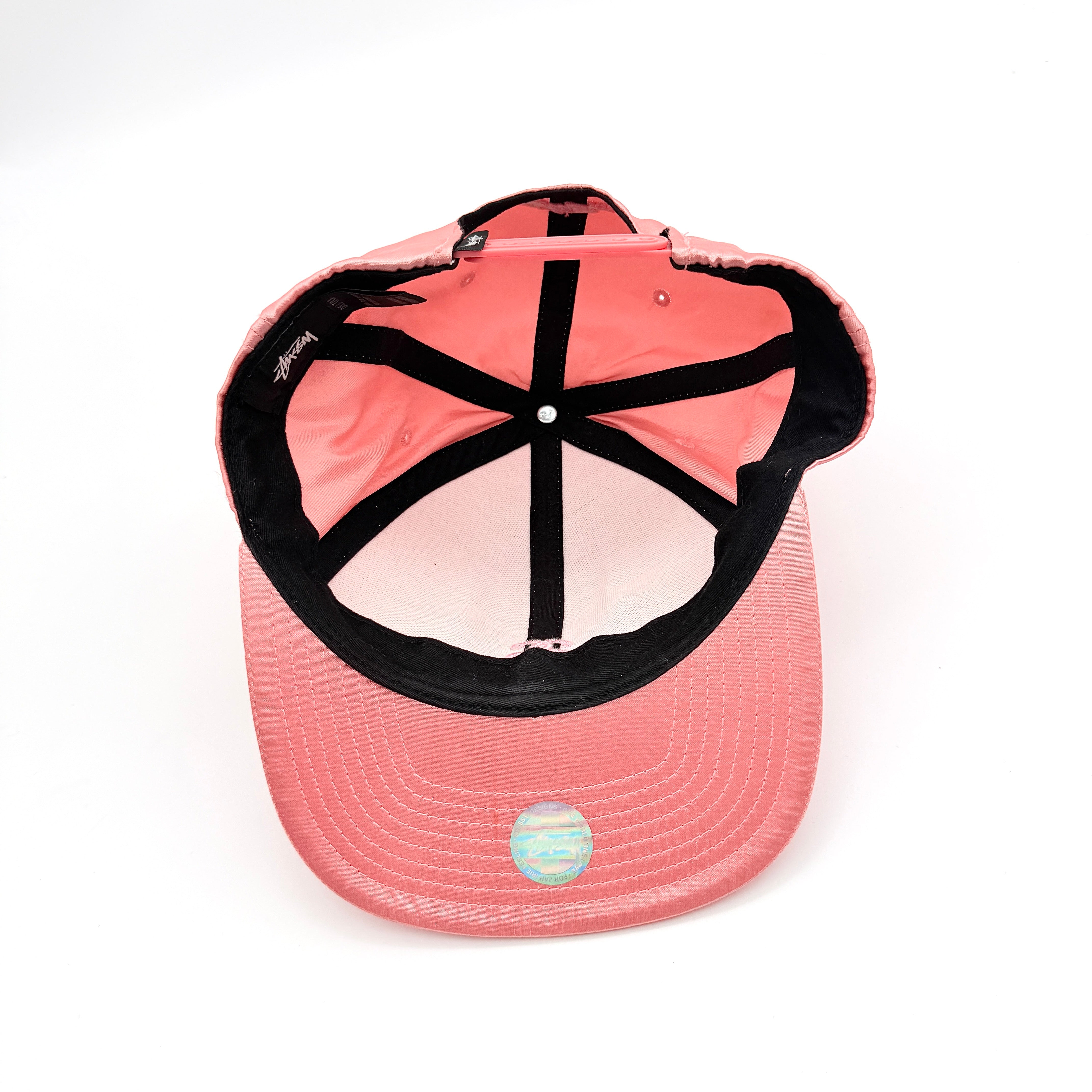 Stussy Polyester Embroidered Satin Cap Pink