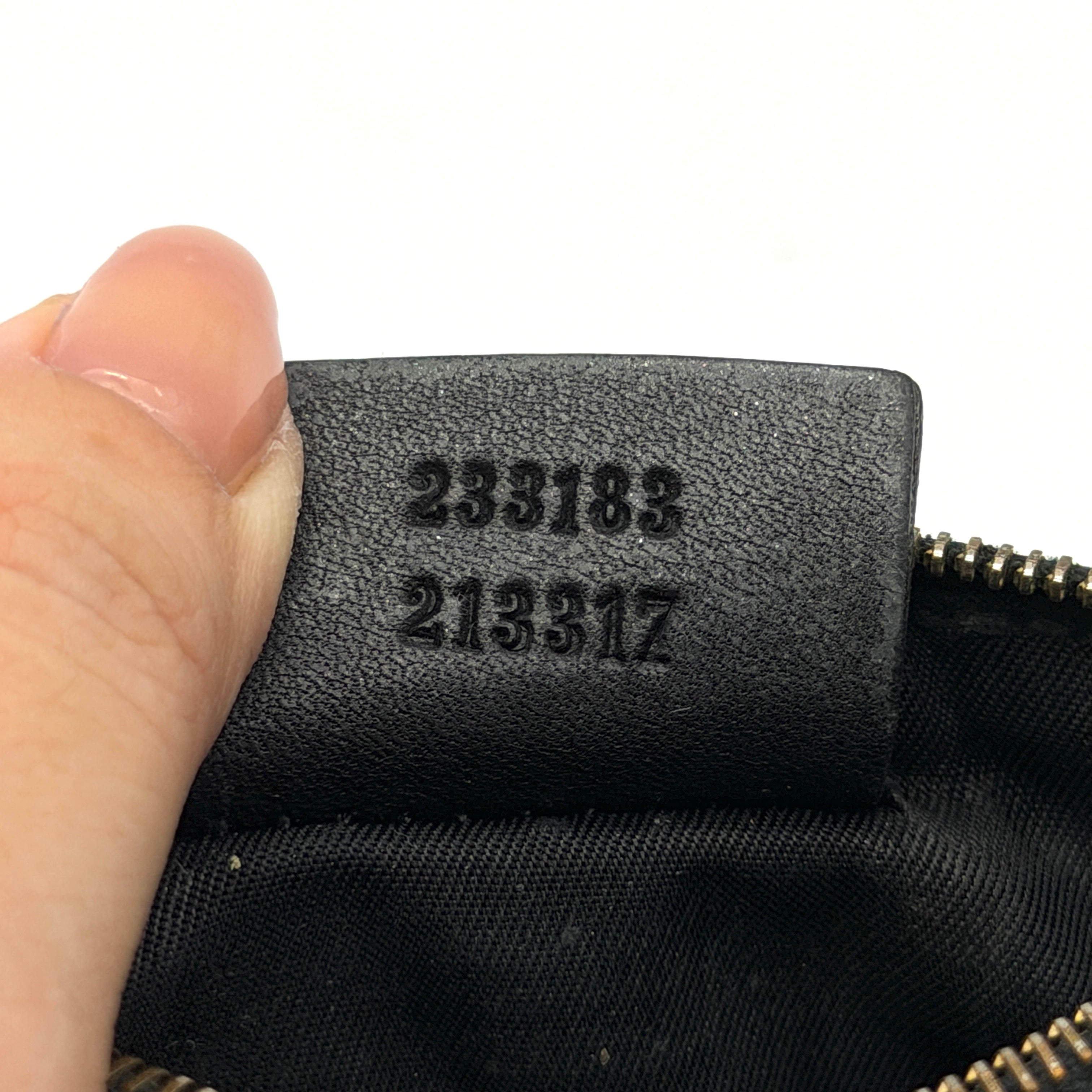 Gucci GG Monogram Guccissima Coin Case Black