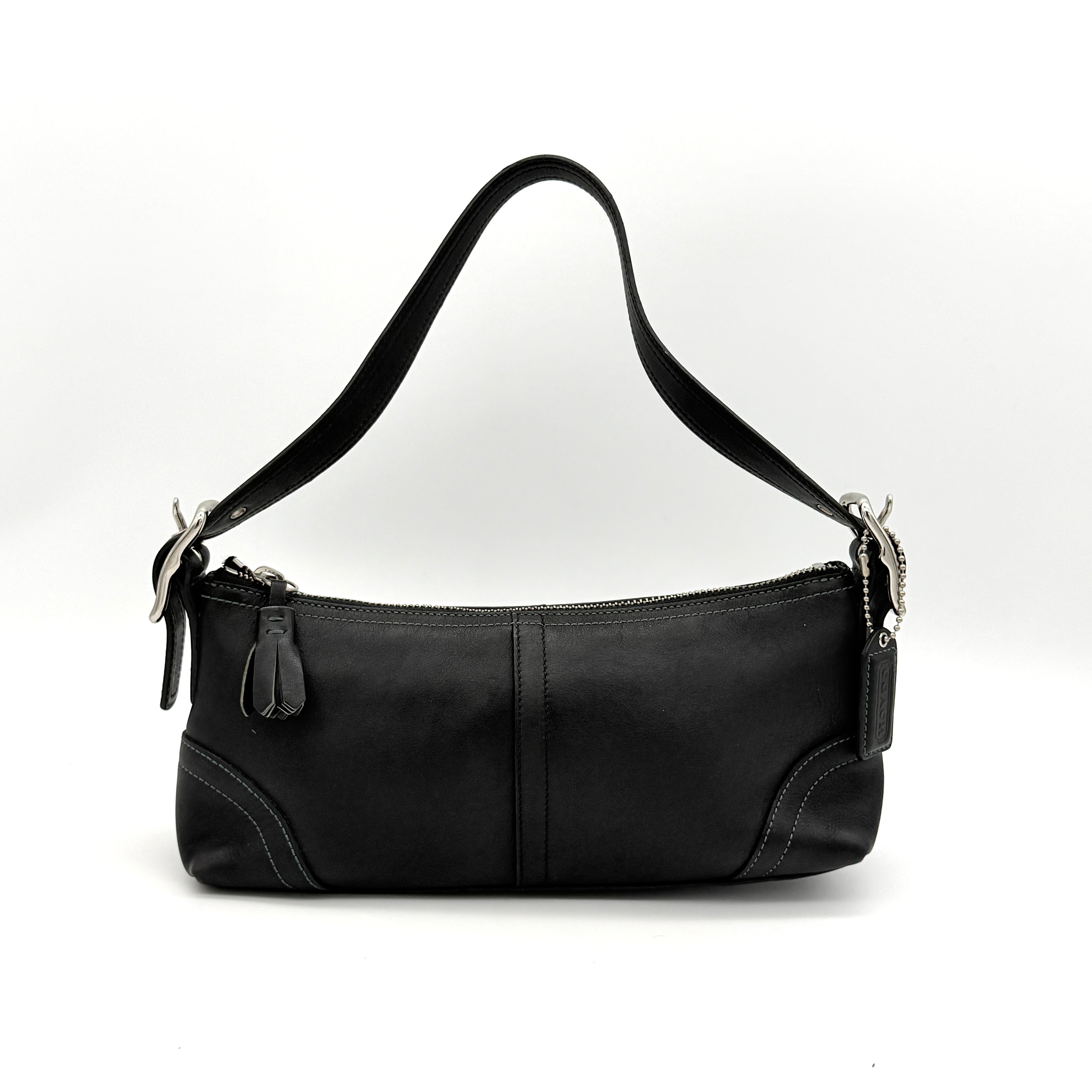 Coach Y2K Hampton Demi Baguette Shoulder Bag Black