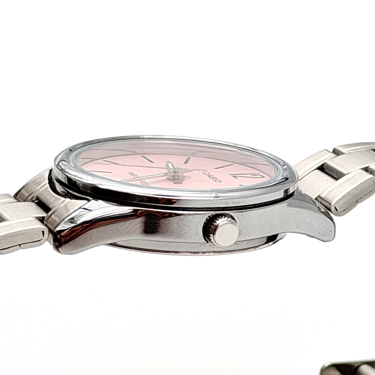 Casio LTP-V005 Pink Dial Stainless Steel Watch