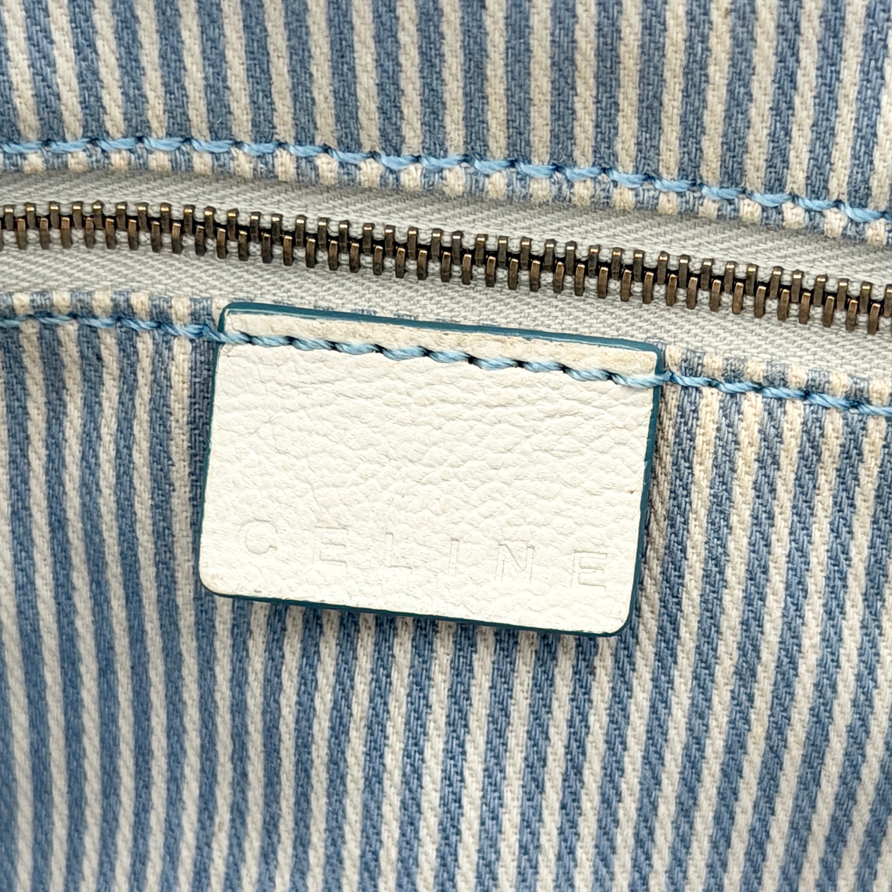 Celine C Macadam Shoulder Bag Blue/White