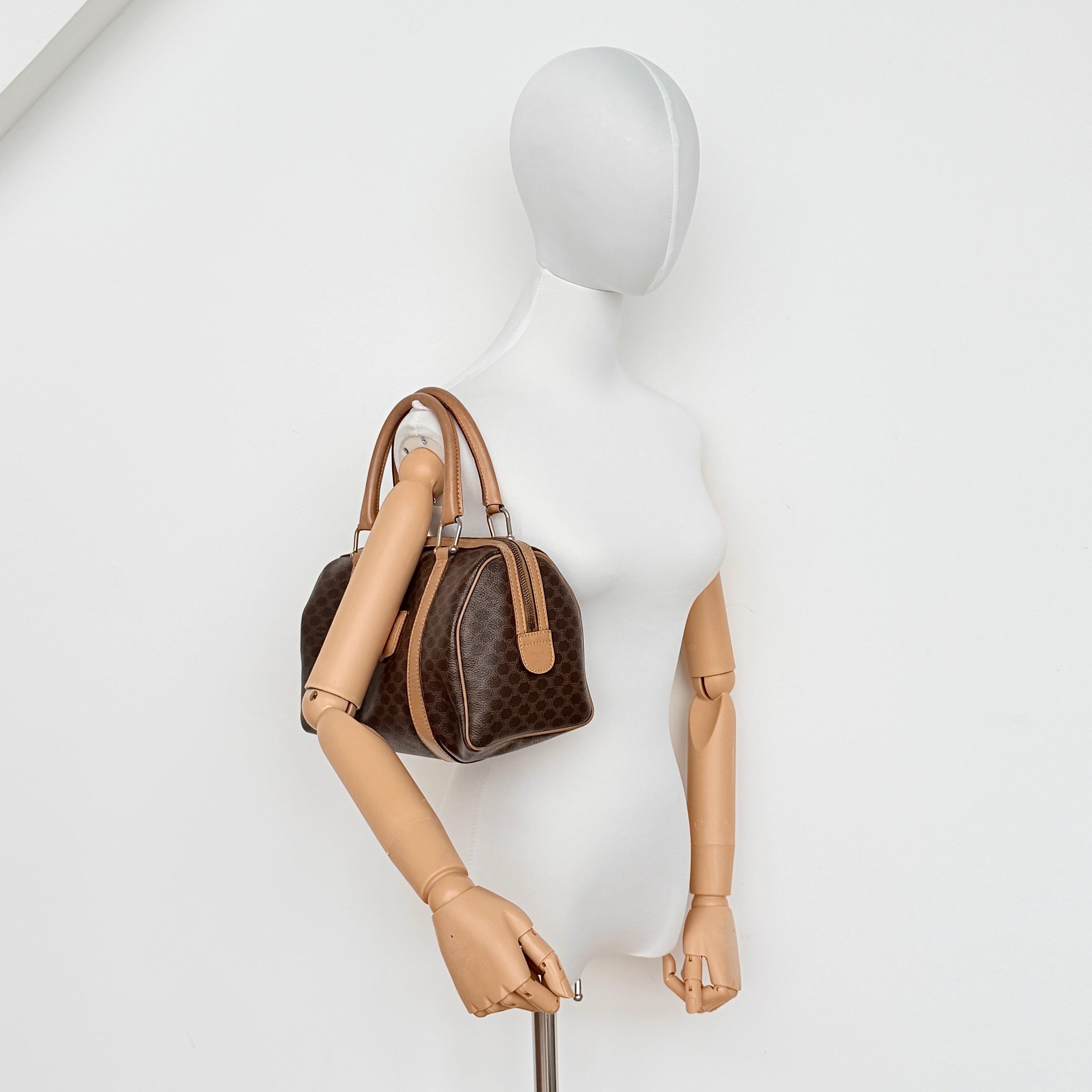Celine Macadam Boston Bag Brown/Beige