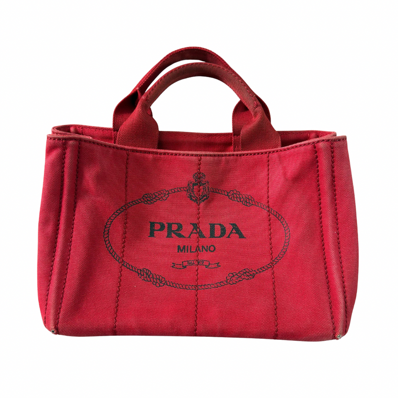 Prada Canapa Tote Bag Red
