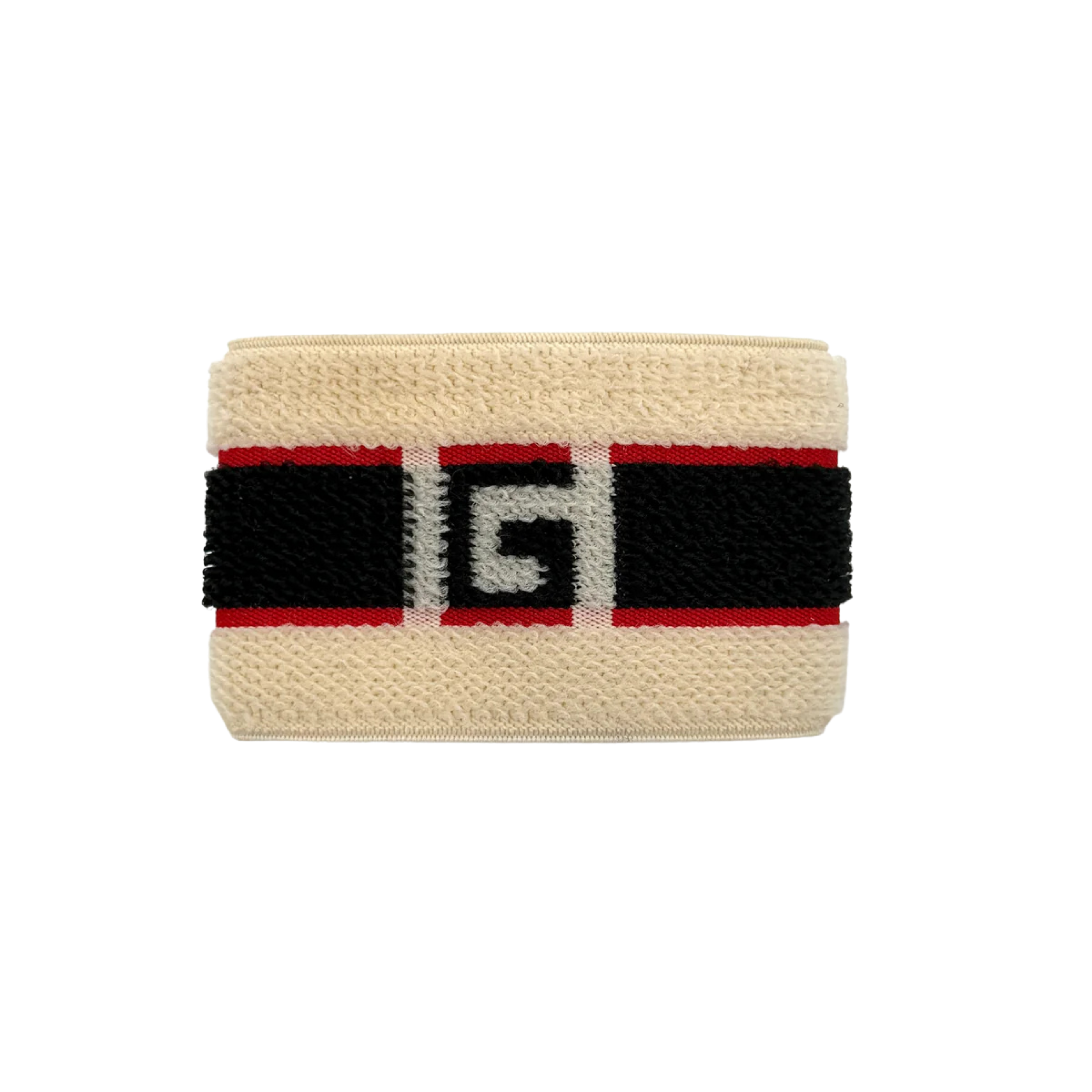 Gucci Logo Stripe Web Sports Wristband Beige