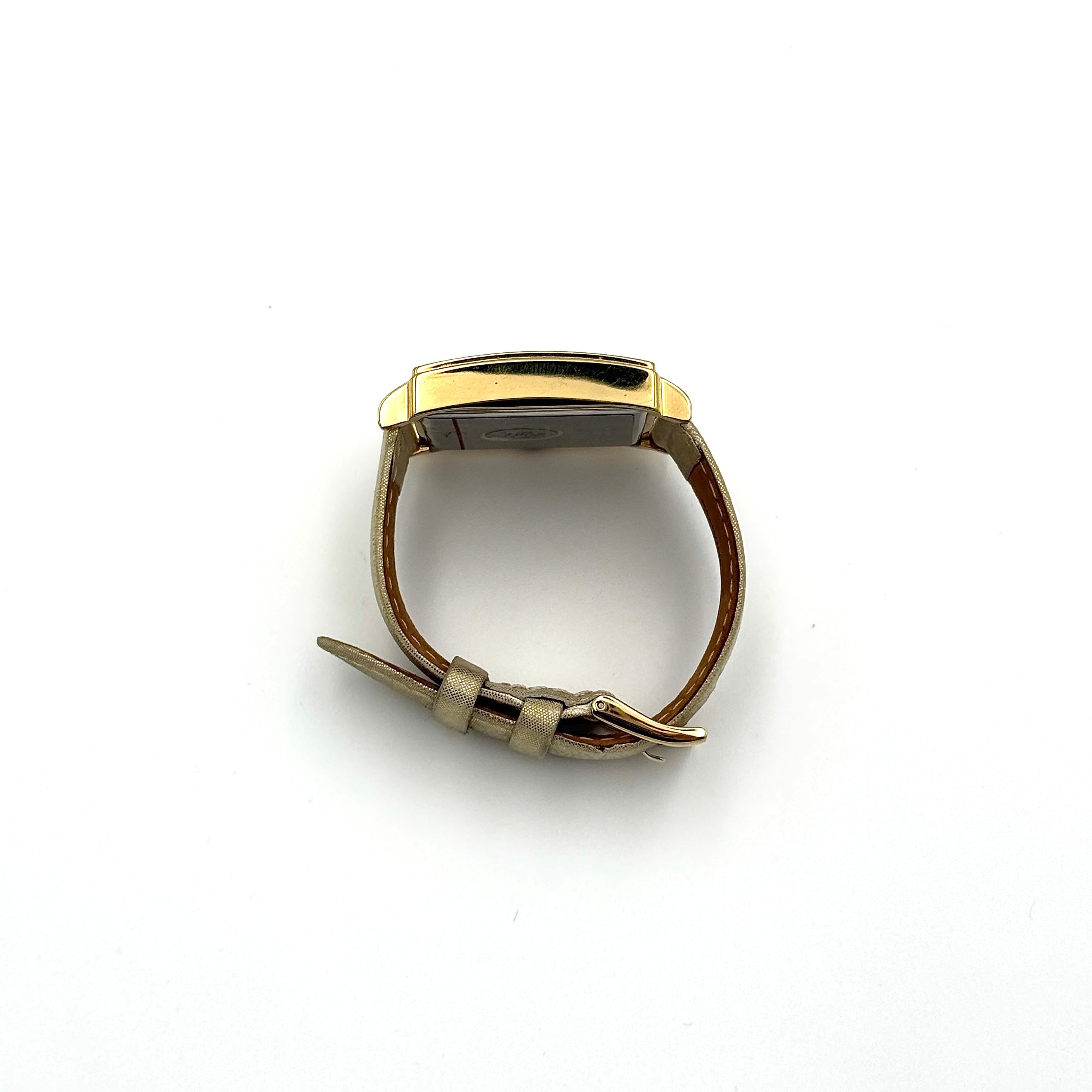 Guess Crystal Bezel Square Watch Gold