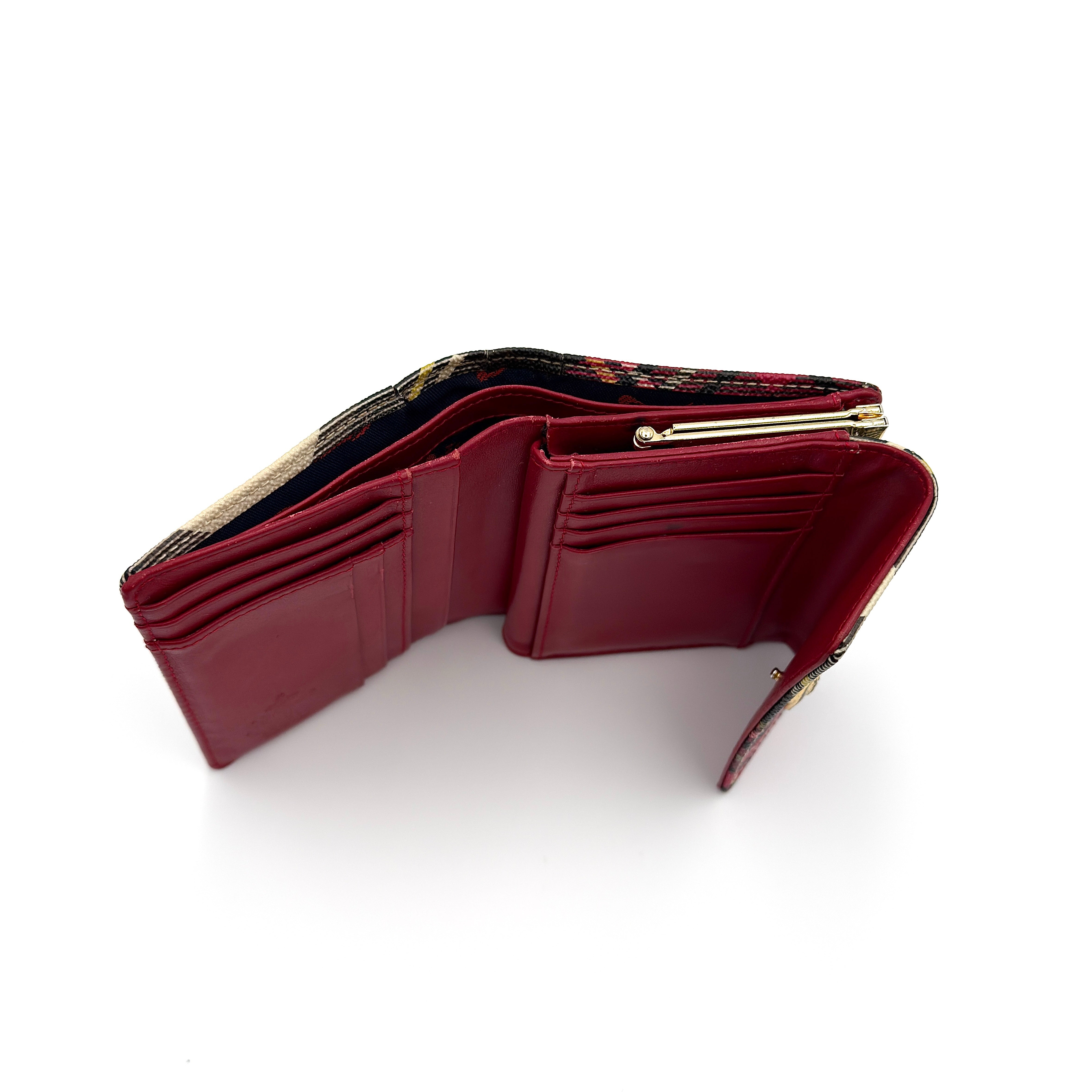 Vivienne Westwood Orb Plaid Tartan Mini Wallet Multicolor