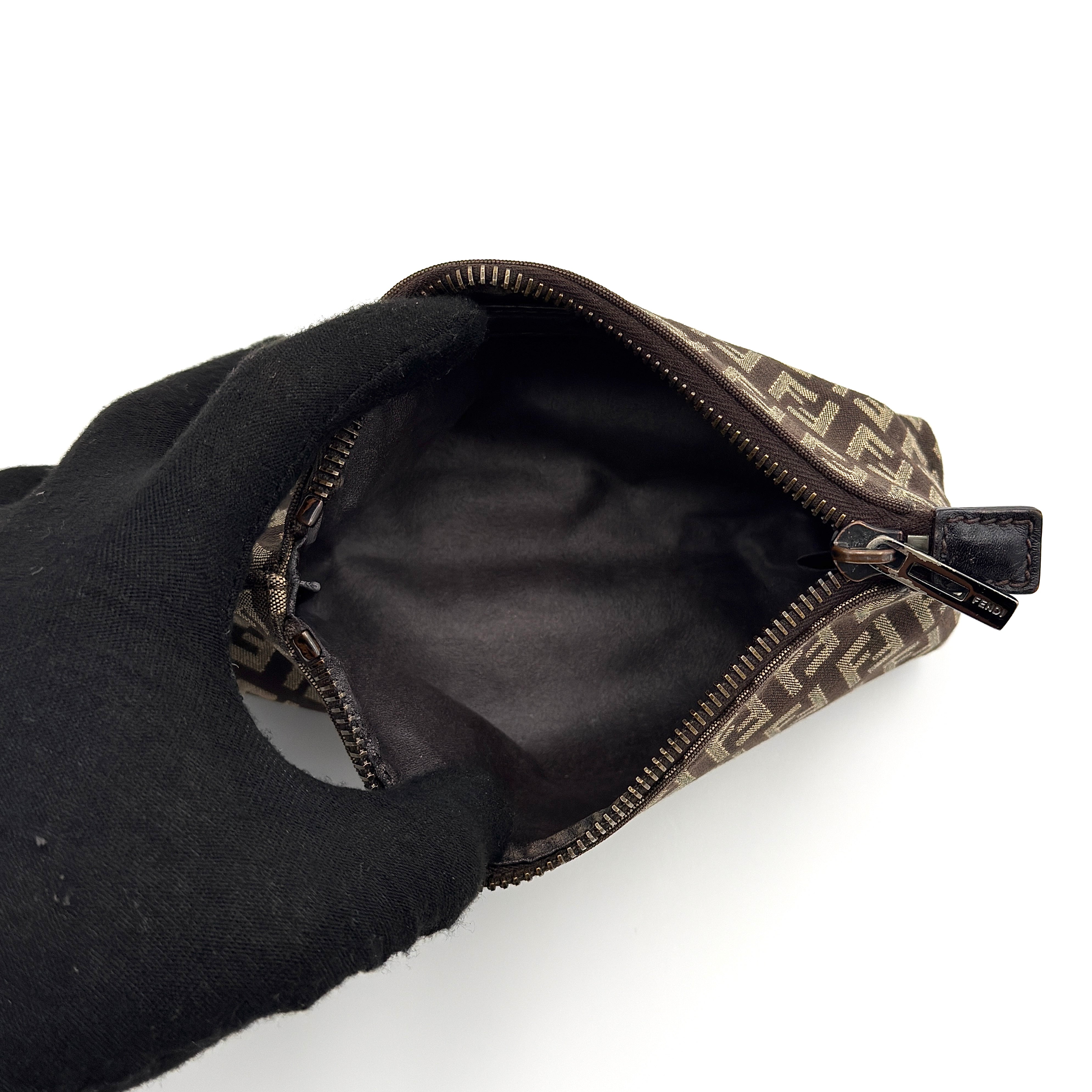 Fendi FF Zucca Pouch Brown
