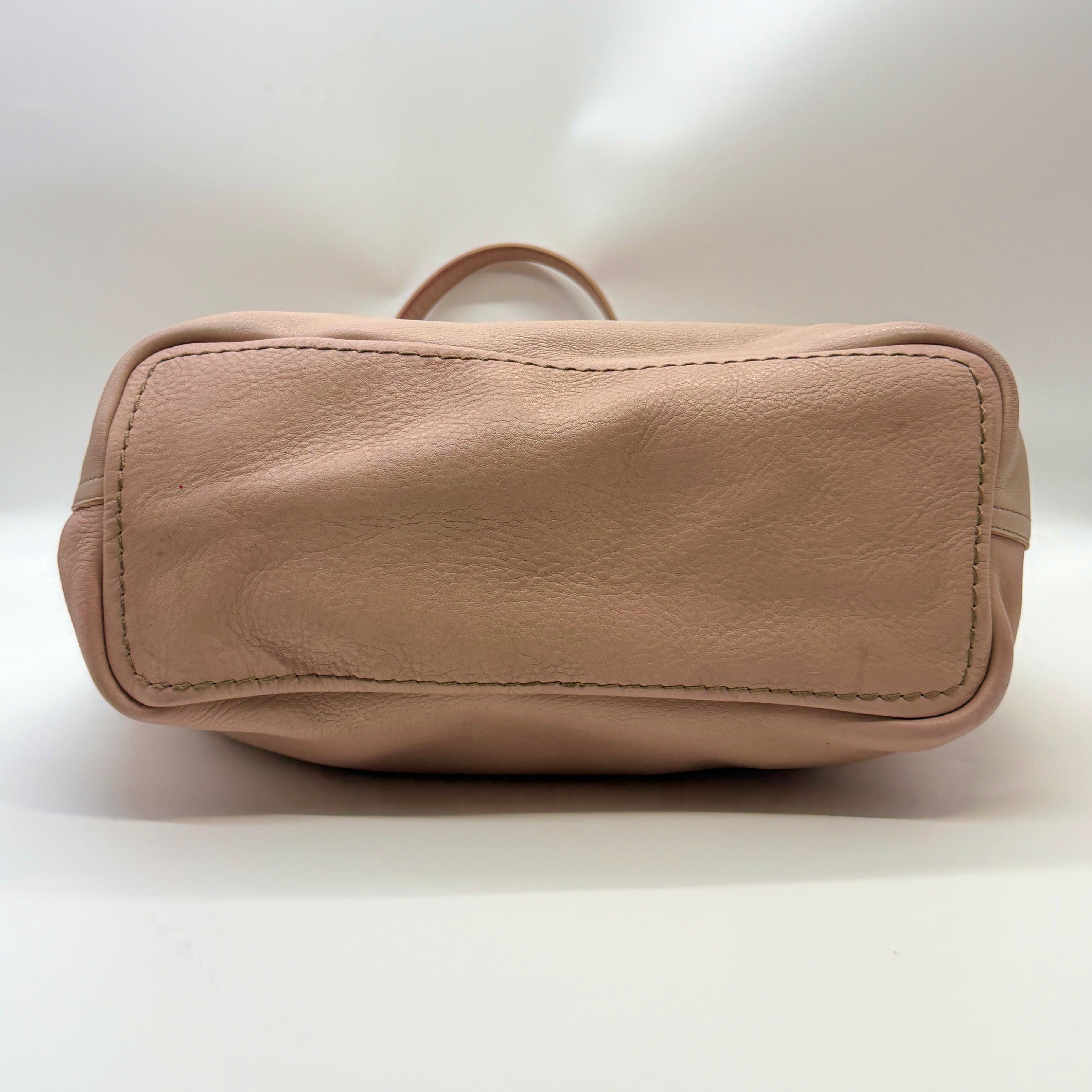 Bally Leather Tote Bag Pink