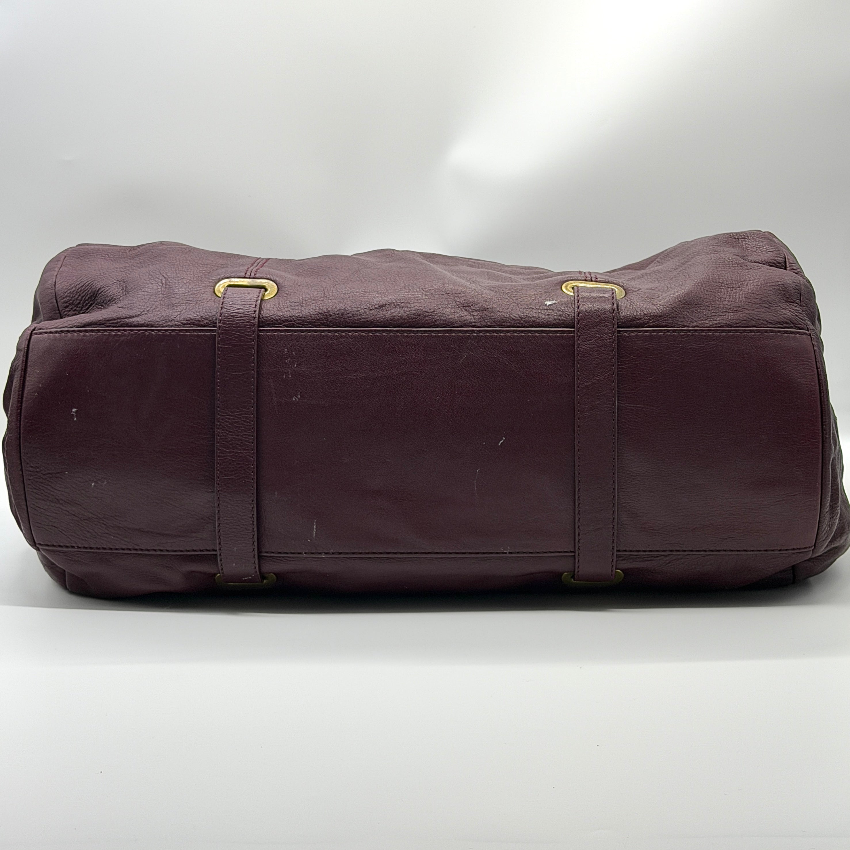 Bimba & Lola 2Way Leather Duffle Bag Burgundy