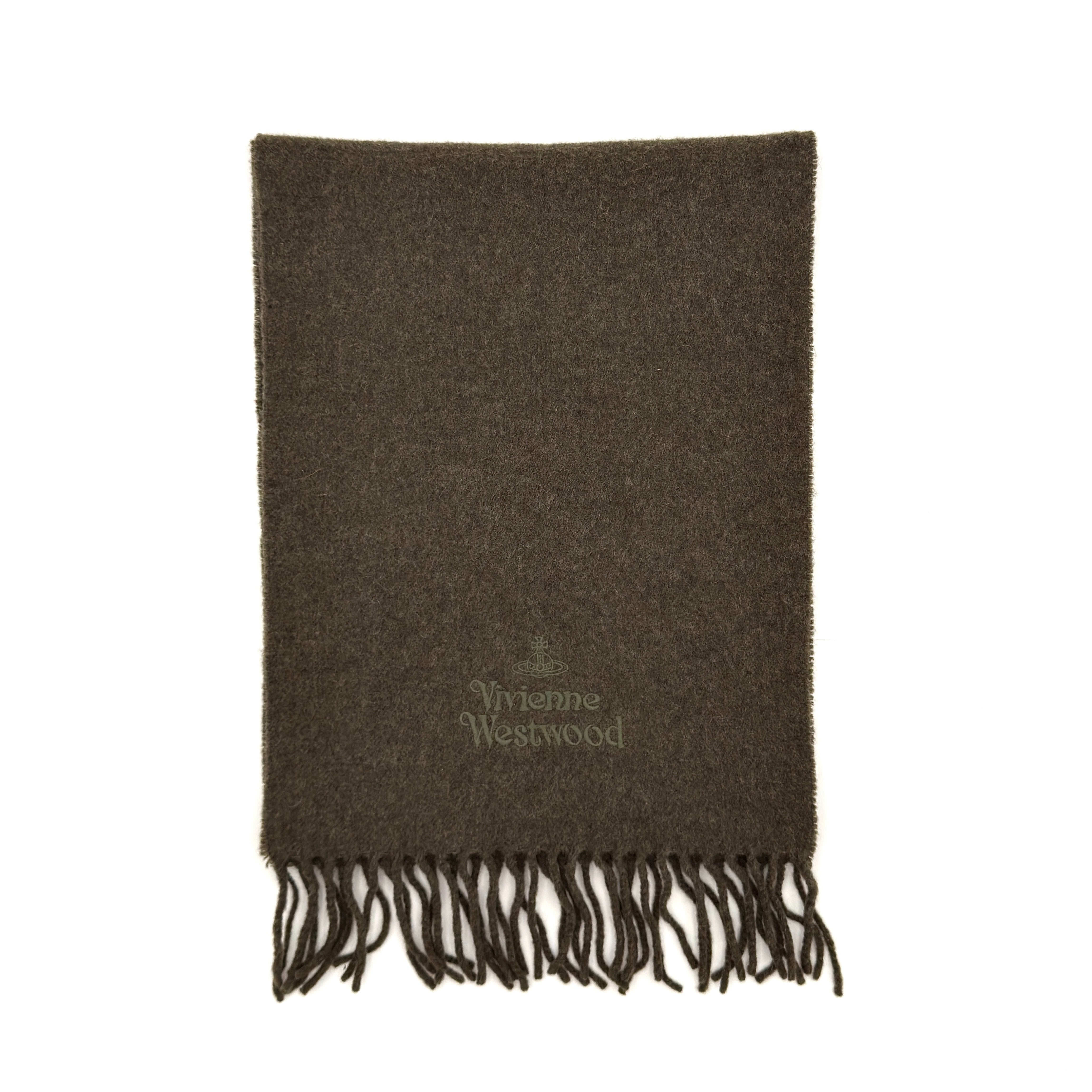 Vivienne Westwood Wool Scarf Olive Green