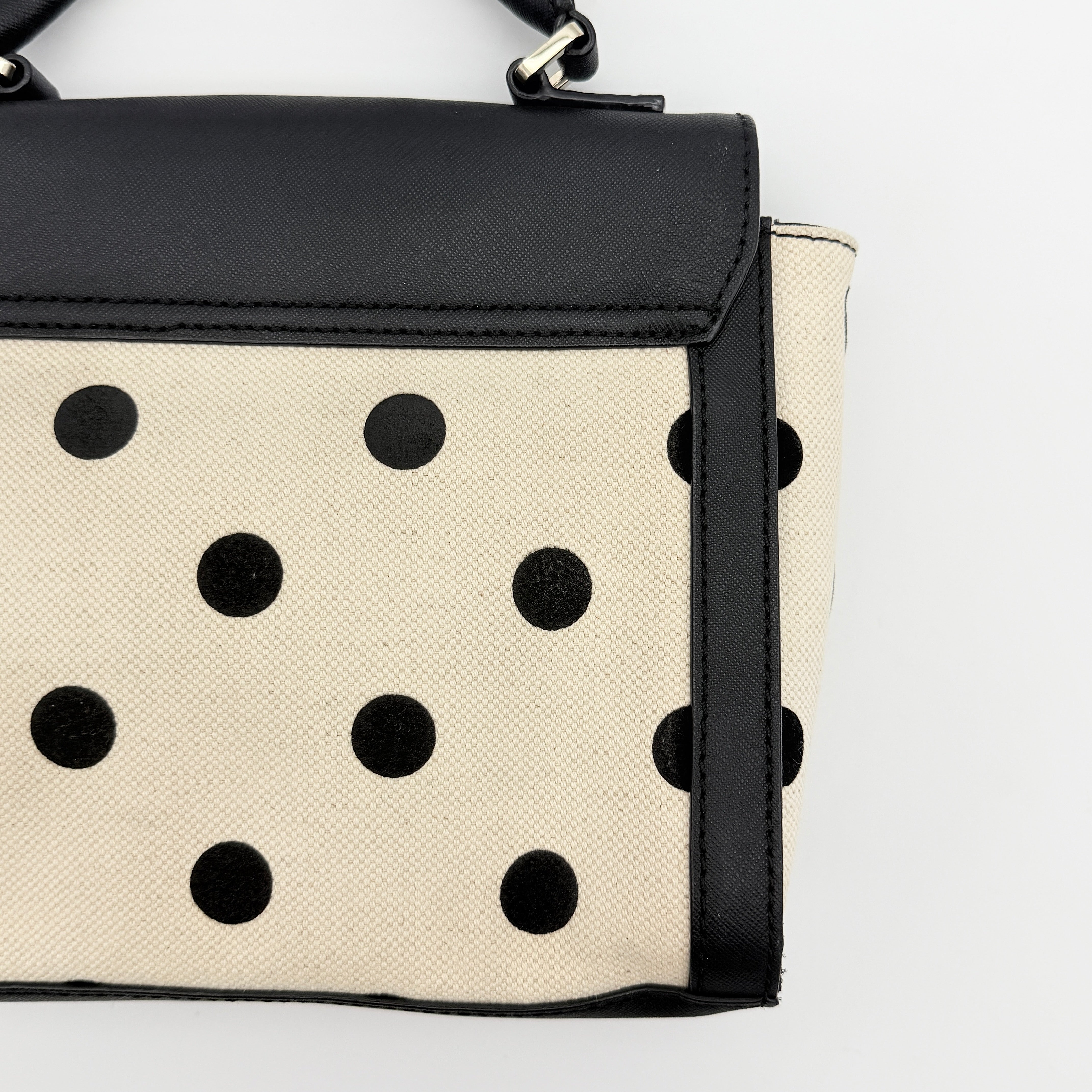 Kate Spade 2Way New York Polka Dot Handbag Black/Cream